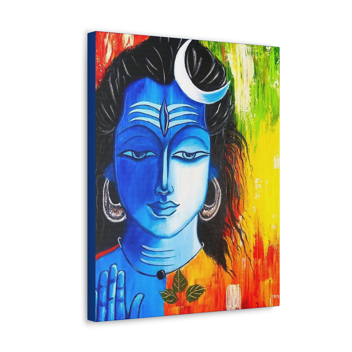 Divine Reverie: Lord Shiva Acrylic Painting on Canvas Print - Ira World Art LLC