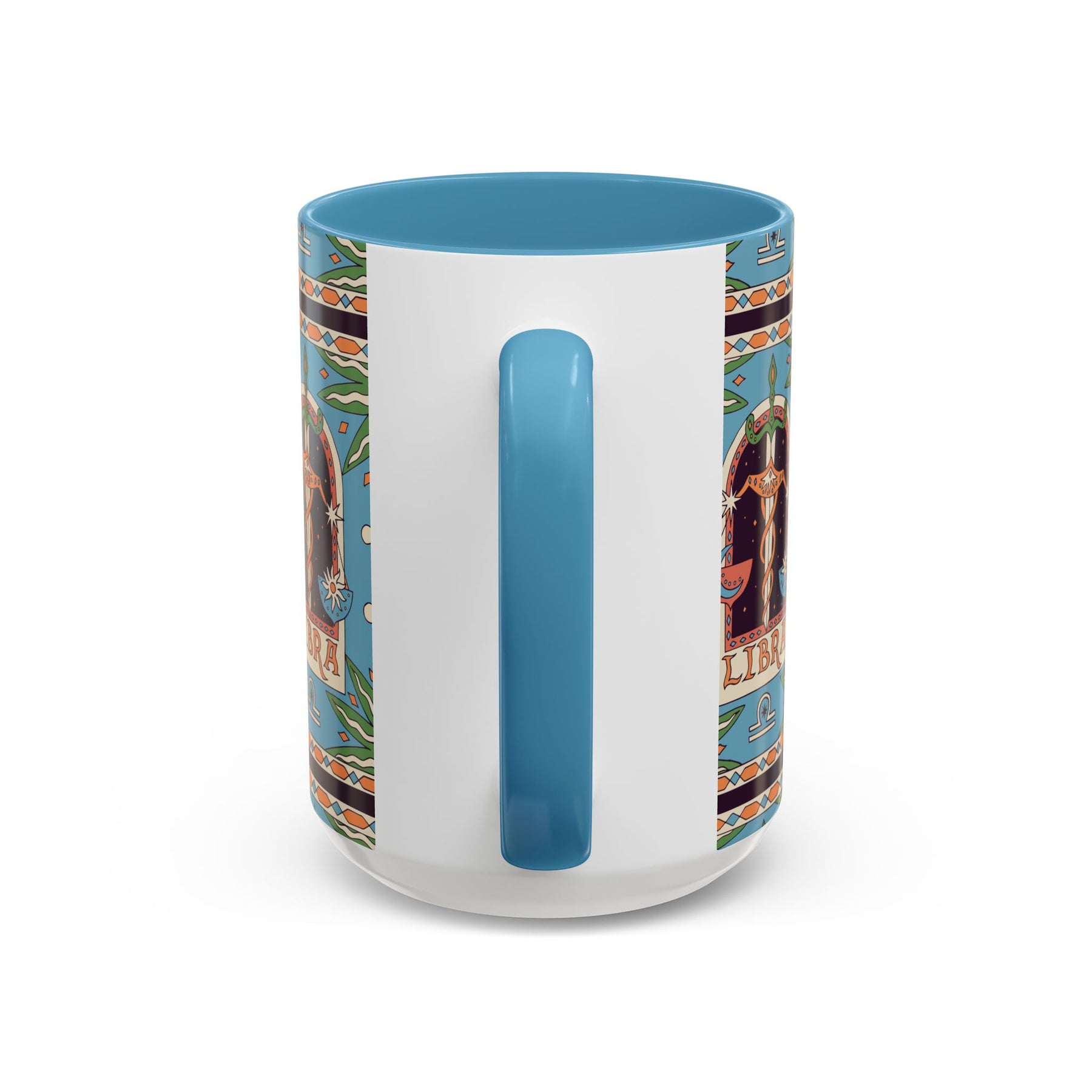Custom Libra Coffee Mug, Colorful Ceramic 11oz & 15oz Zodiac Design - Ira World Art LLC