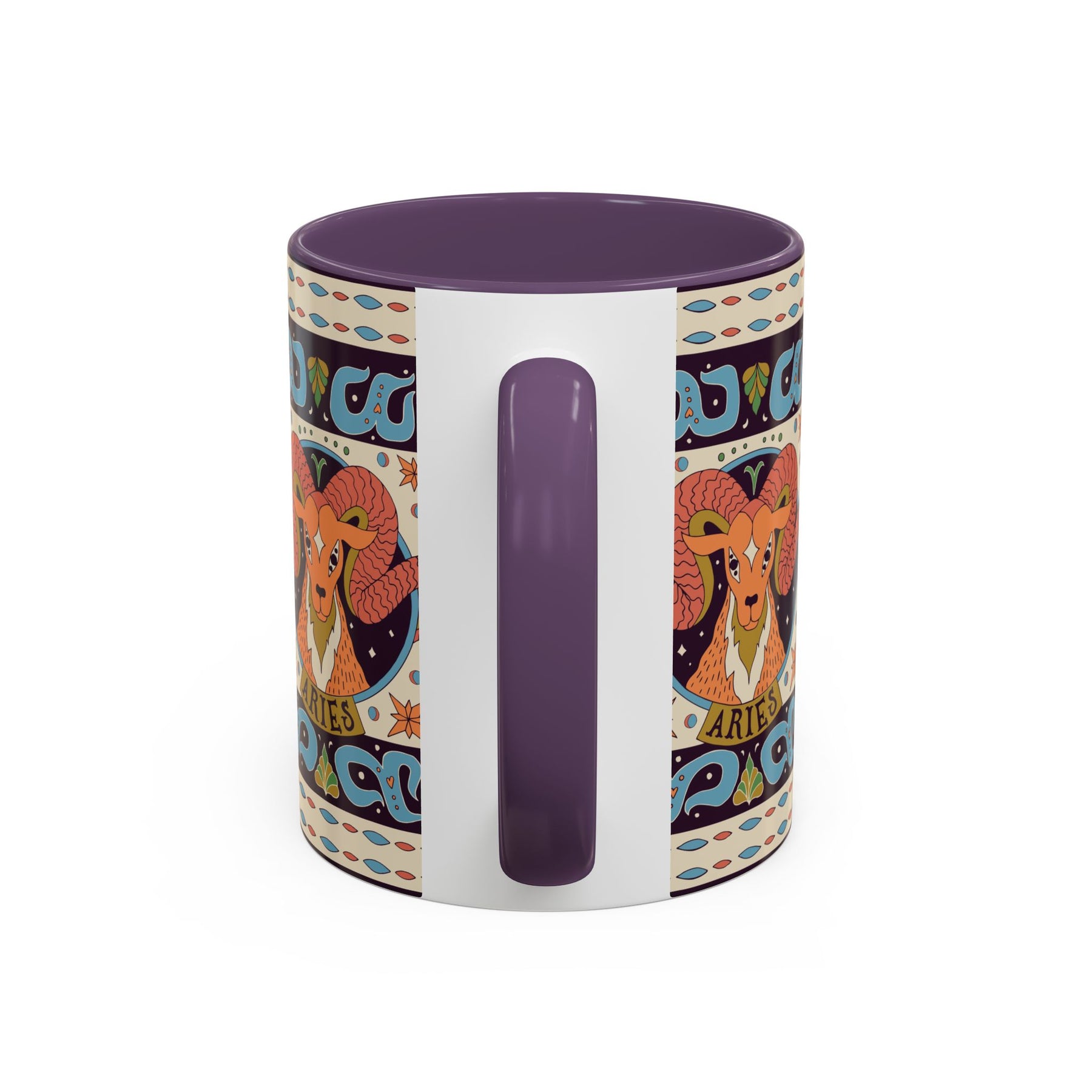 Colorful Capricorn Coffee Mug, Custom Ceramic 11oz & 15oz Zodiac Design - Ira World Art LLC