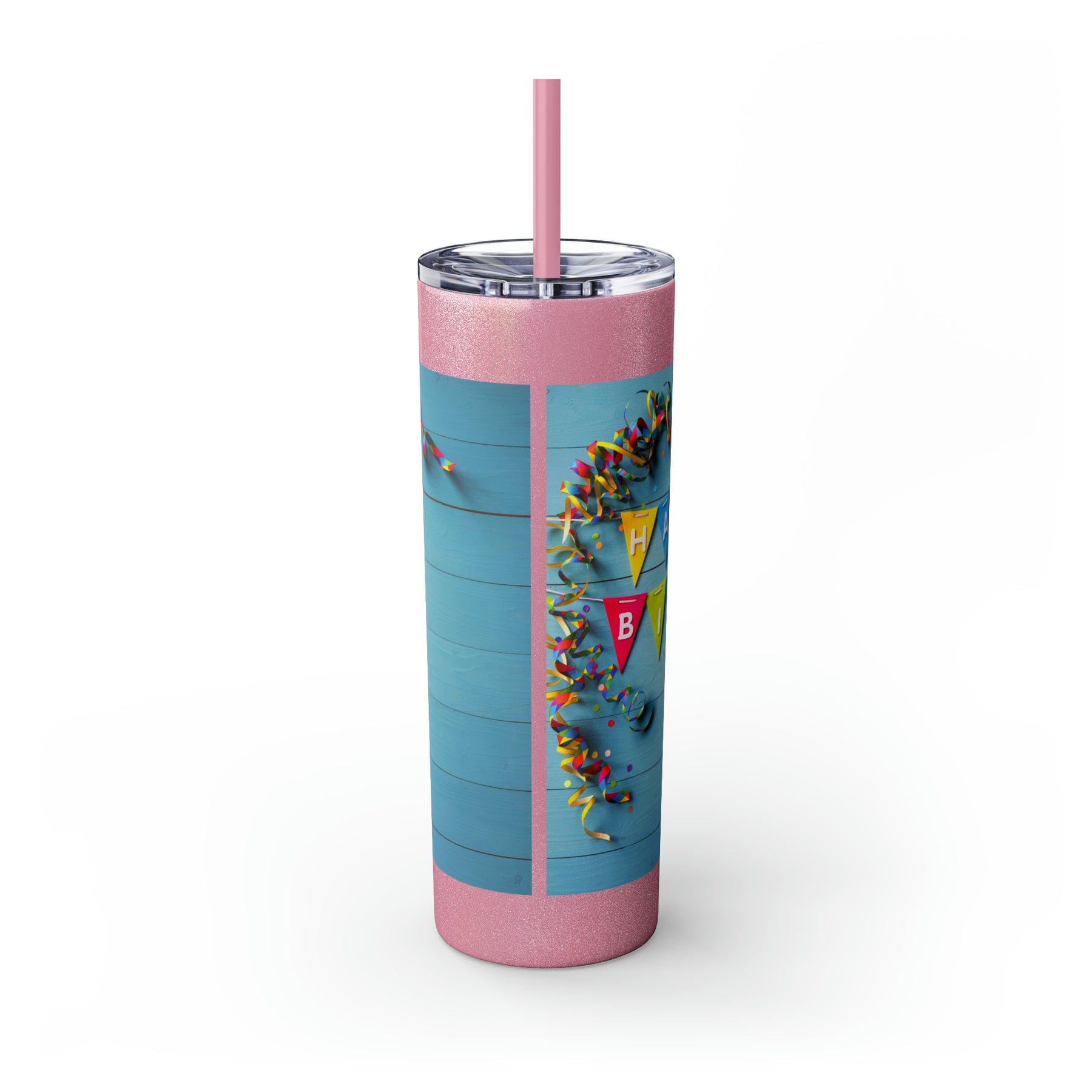 Stylish 20oz Birthday Skinny Tumbler with Straw – Celebrate in Sip-worthy Fashion! - Ira World Art LLC