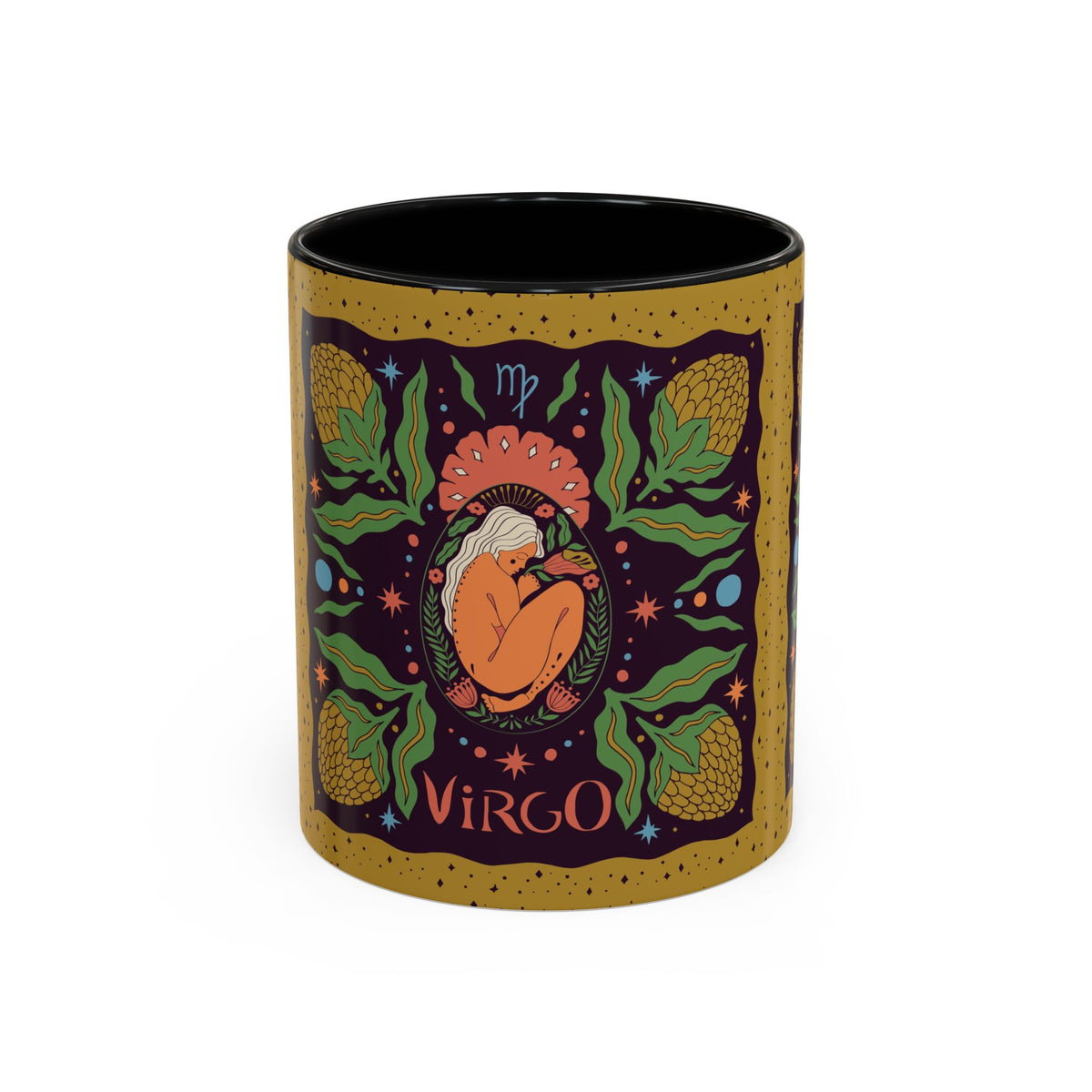 Virgo Zodiac Custom Coffee Mug, Colorful Ceramic 11oz and 15oz Design - Ira World Art LLC