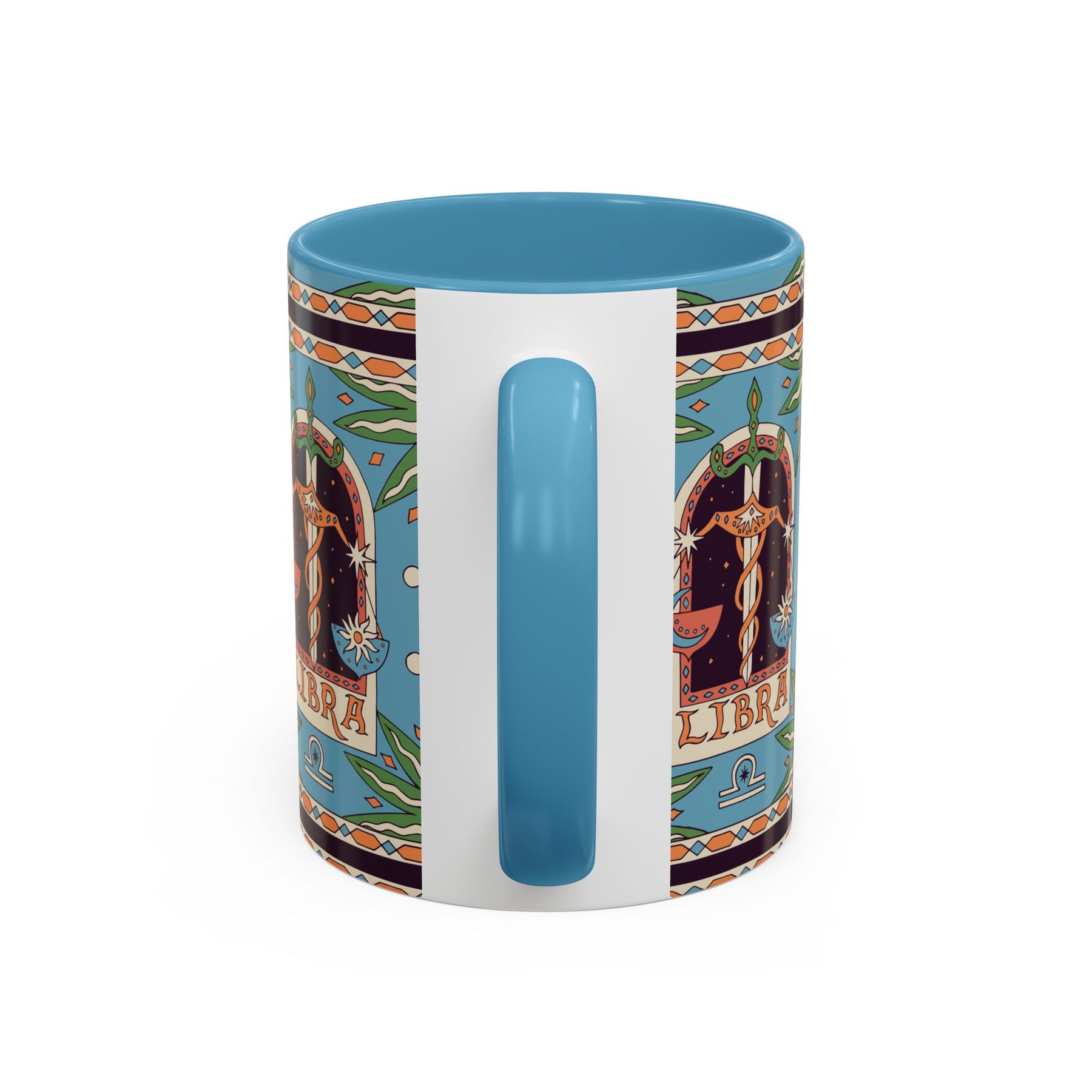 Custom Libra Coffee Mug, Colorful Ceramic 11oz & 15oz Zodiac Design - Ira World Art LLC