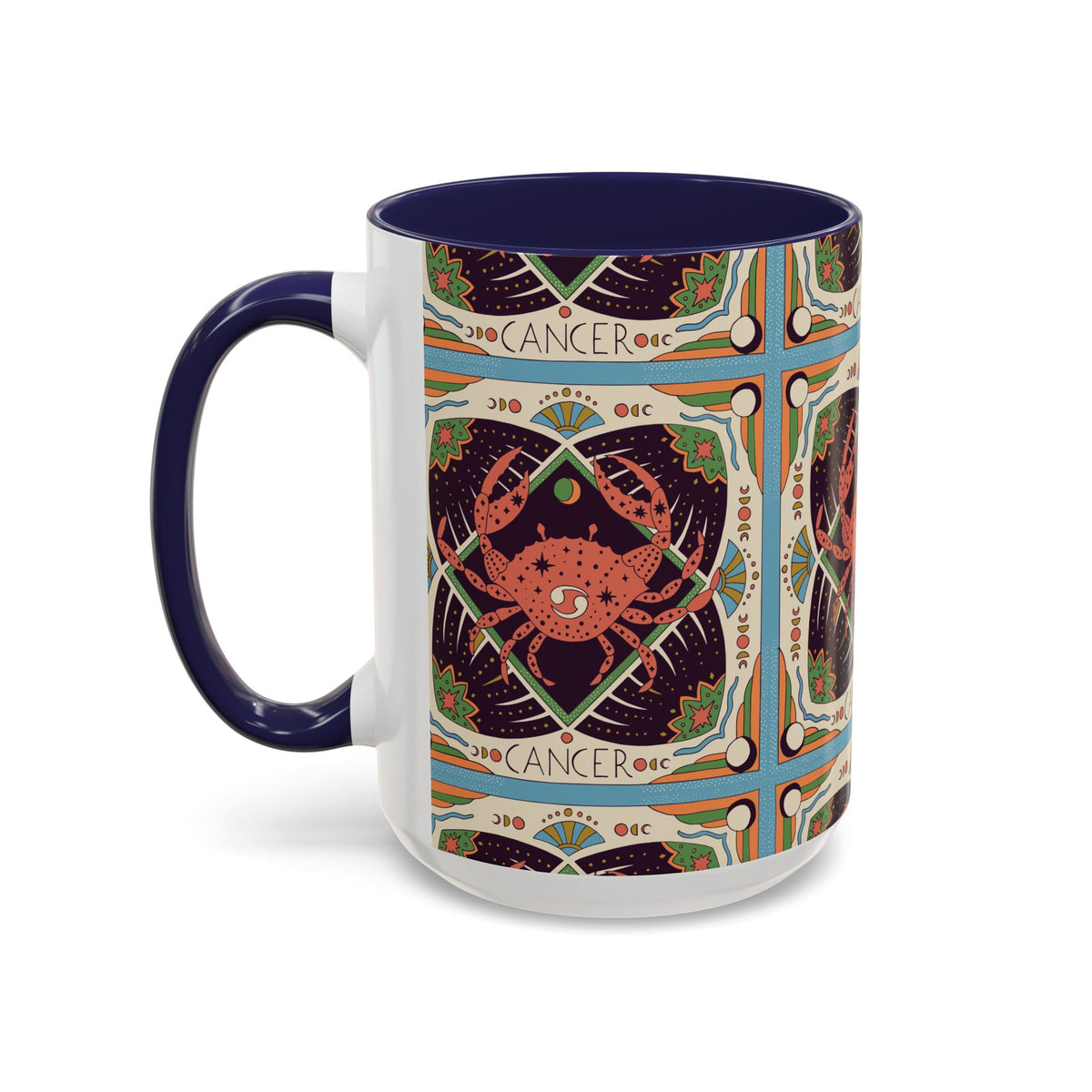 Colorful Capricorn Ceramic Mug, Custom 11oz & 15oz Zodiac Coffee Cup - Ira World Art LLC