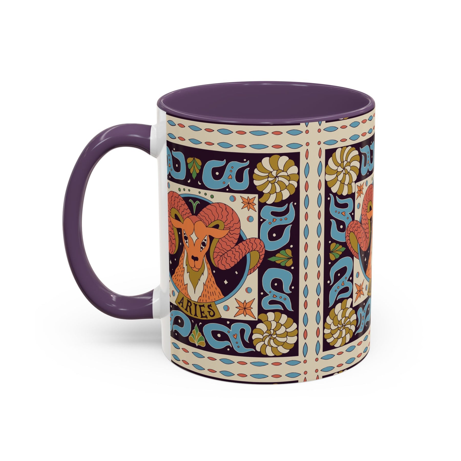 Colorful Capricorn Coffee Mug, Custom Ceramic 11oz & 15oz Zodiac Design - Ira World Art LLC