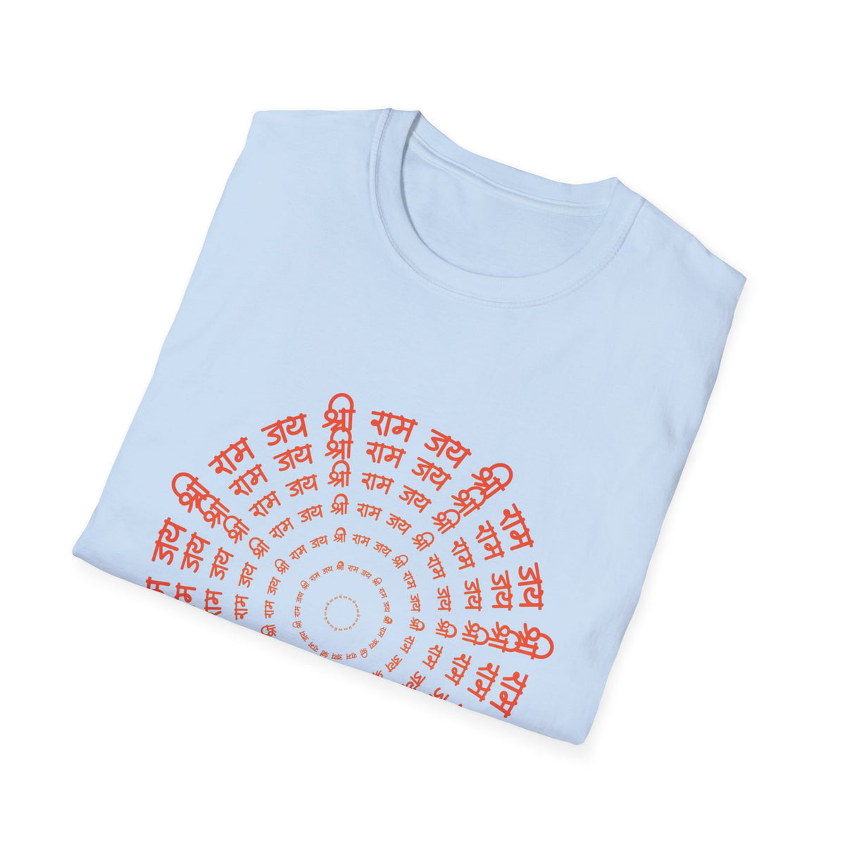 Ram Mantra Unisex Softstyle T-Shirt - Spiritual Mantra Text Tee, Yoga Meditation Shirt, Positive Vibes Graphic Tee, Sanskrit Om Symbol Tee, - Ira World Art LLC