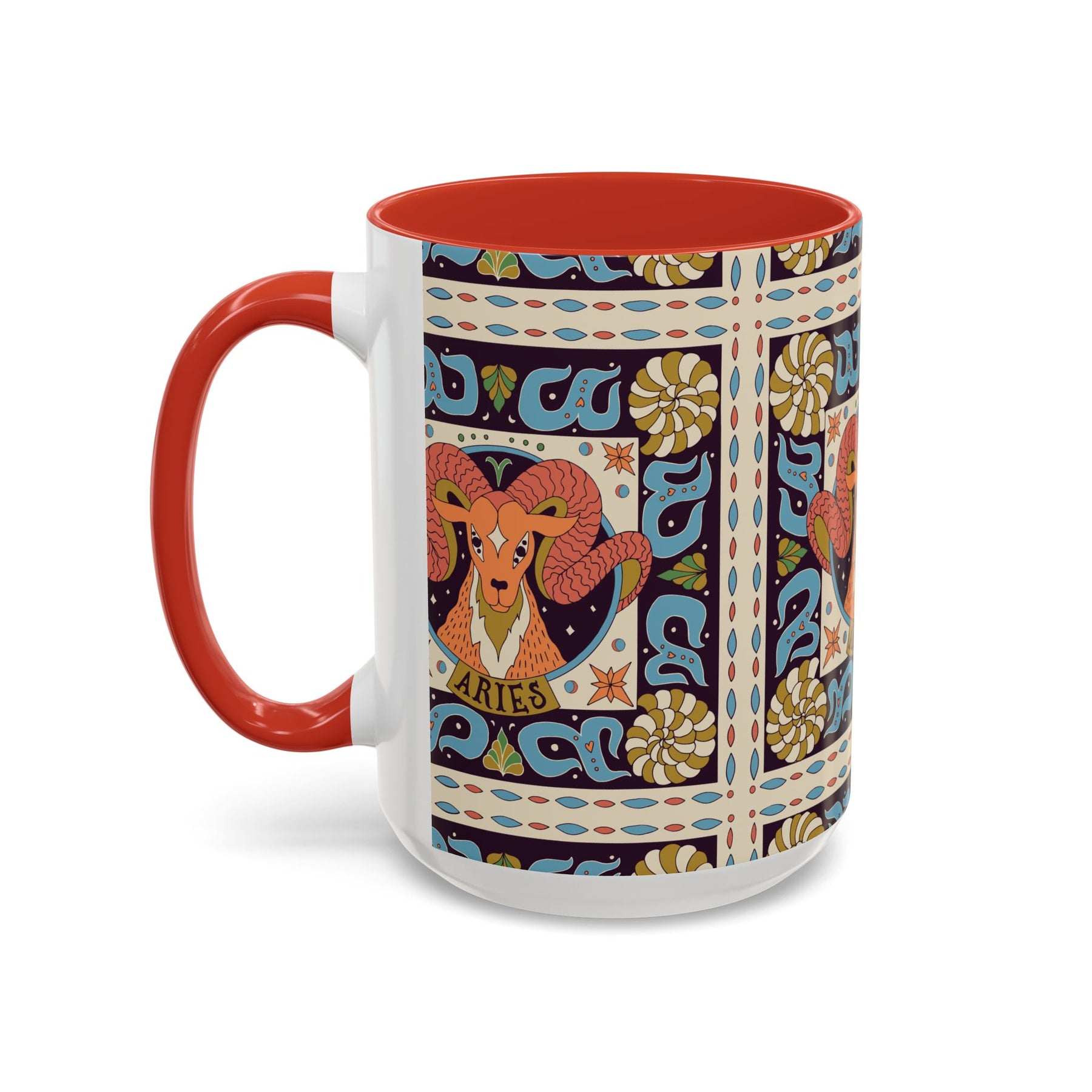 Colorful Capricorn Coffee Mug, Custom Ceramic 11oz & 15oz Zodiac Design - Ira World Art LLC