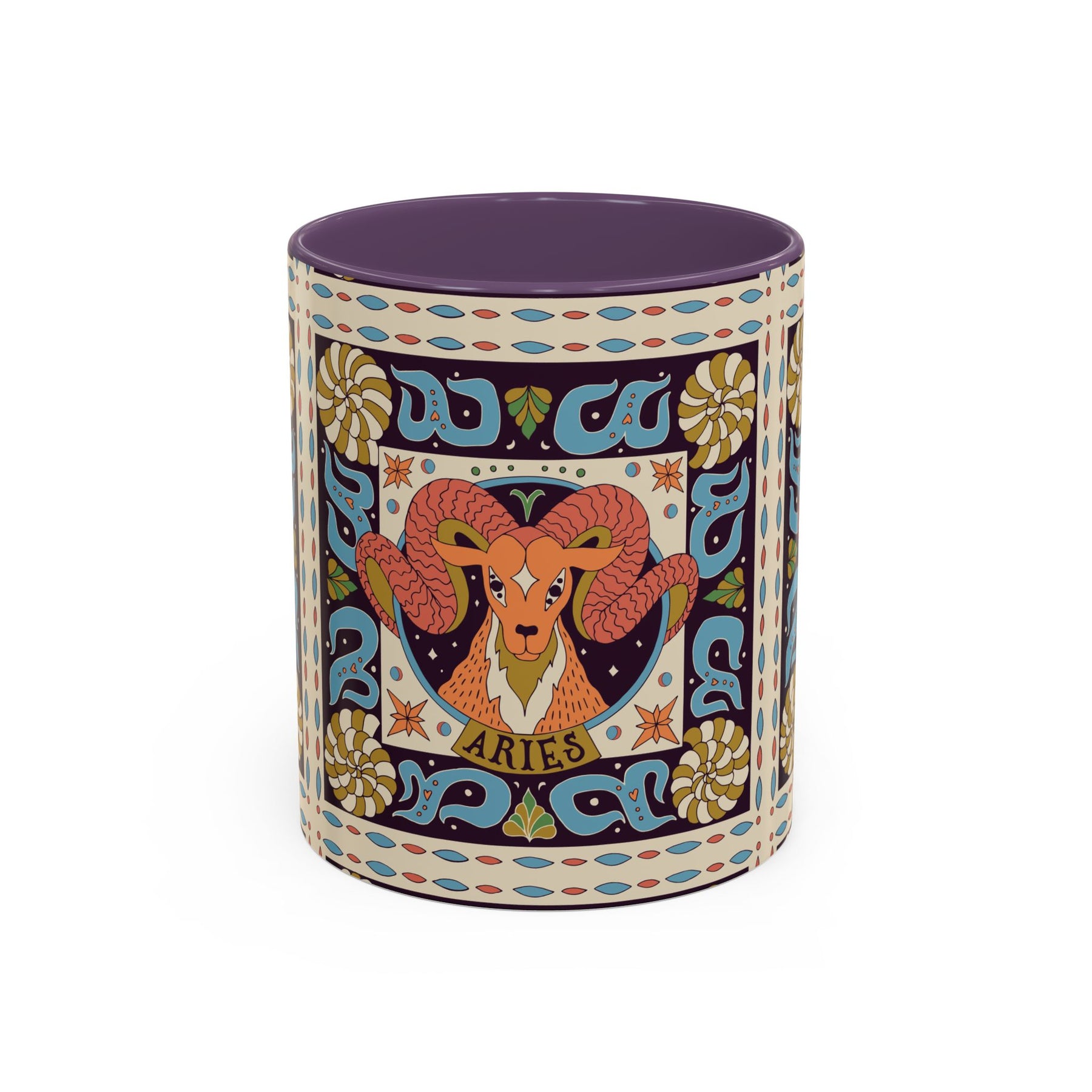 Colorful Capricorn Coffee Mug, Custom Ceramic 11oz & 15oz Zodiac Design - Ira World Art LLC