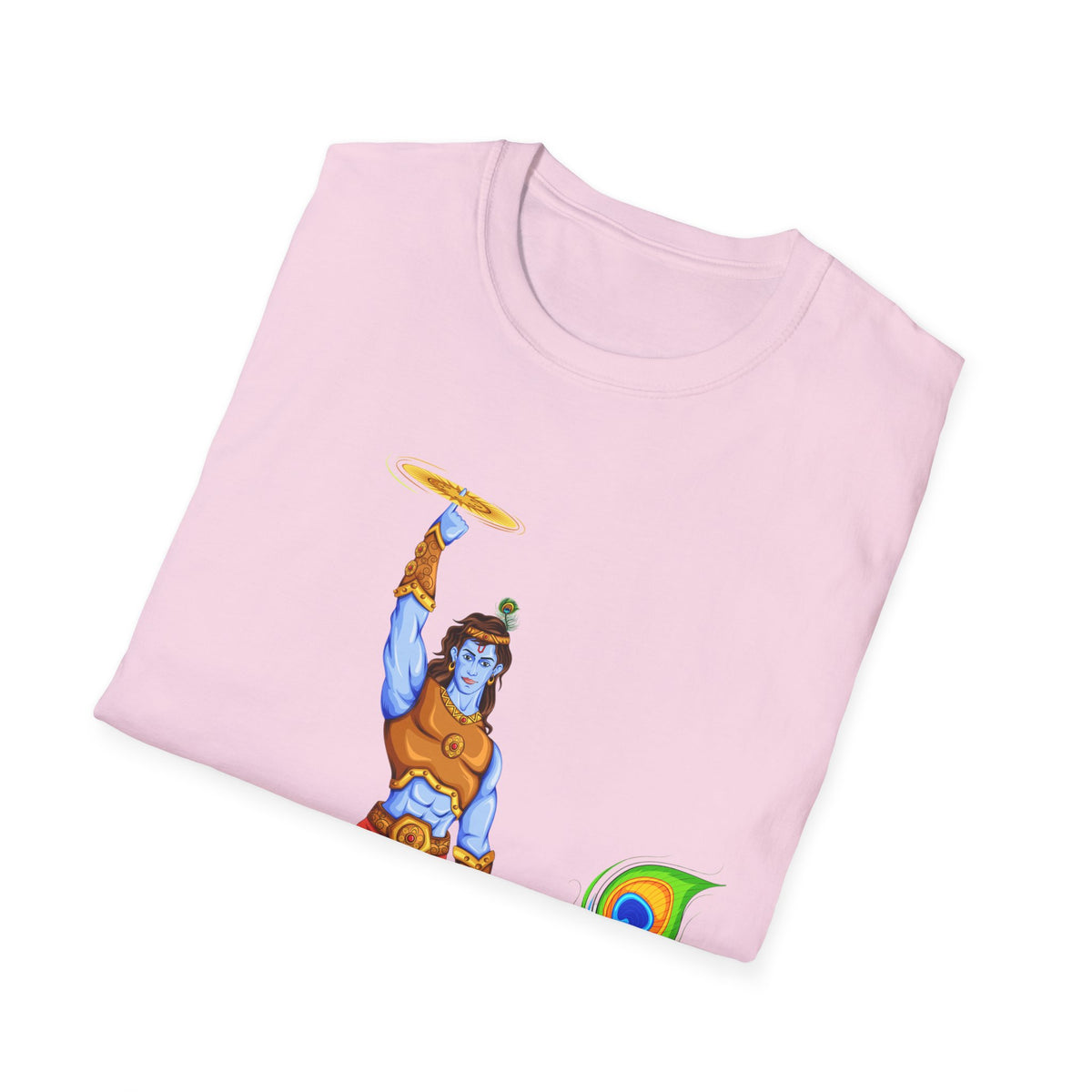 Krishna with Sudarshan Chakra Unisex T-Shirt, Hindu God Tee, Spirituality Shirt, Religious Apparel, Yoga Top - Ira World Art LLC