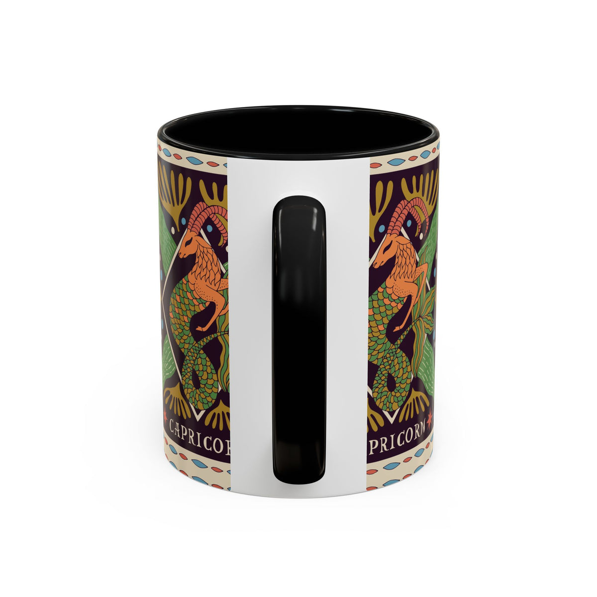 Colorful Capricorn Mug, Custom Ceramic Coffee Cup 11oz & 15oz Zodiac Design - Ira World Art LLC
