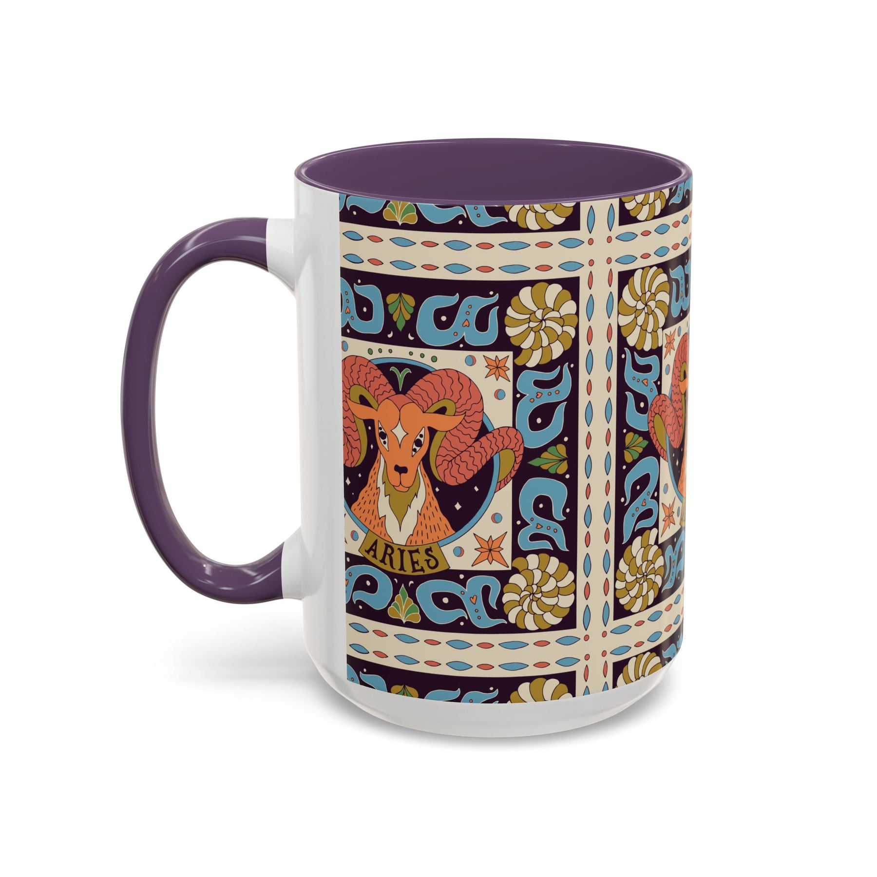 Colorful Capricorn Coffee Mug, Custom Ceramic 11oz & 15oz Zodiac Design - Ira World Art LLC