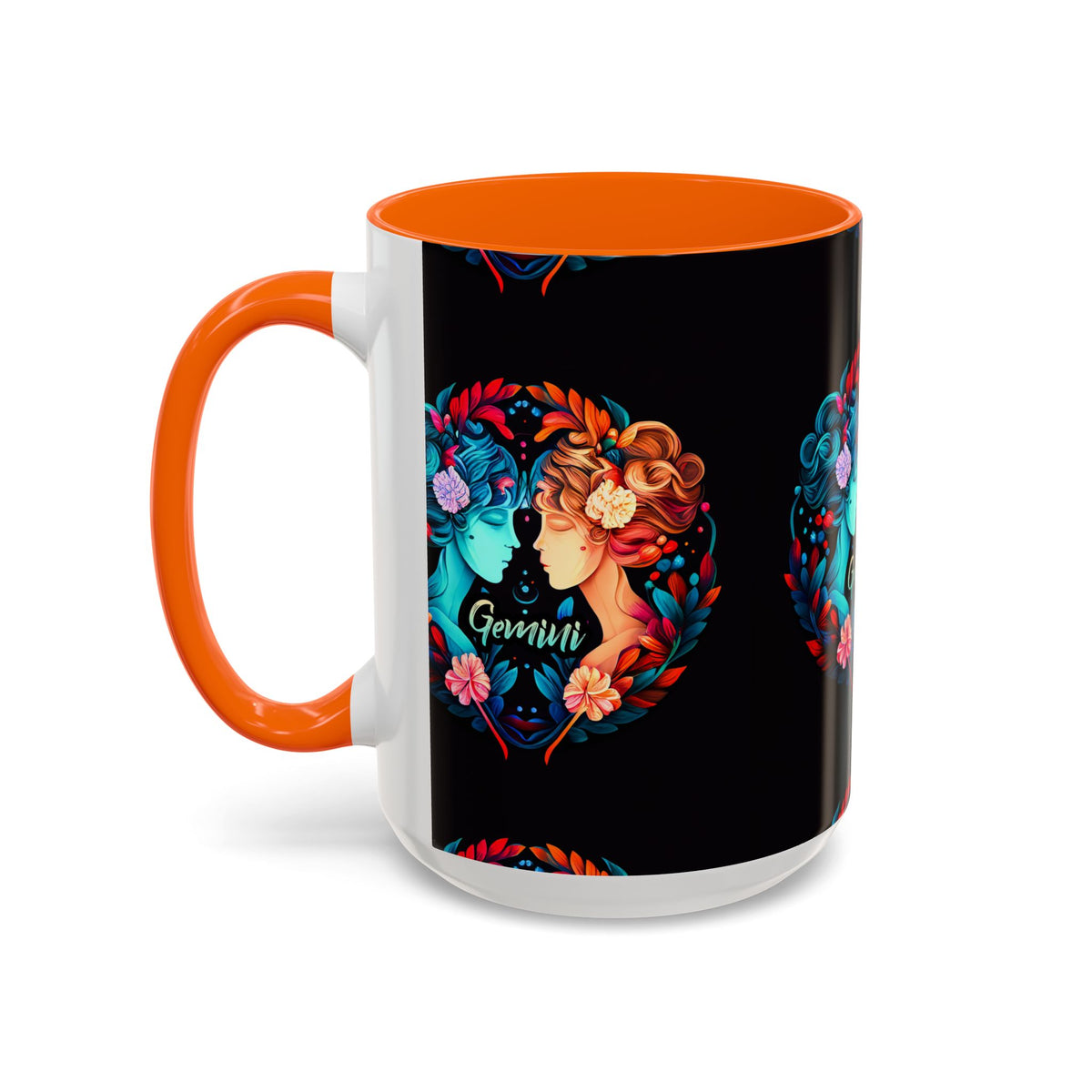 Gemini Zodiac Coffee Mug, Custom Ceramic 11oz & 15oz Colorful Design - Ira World Art LLC