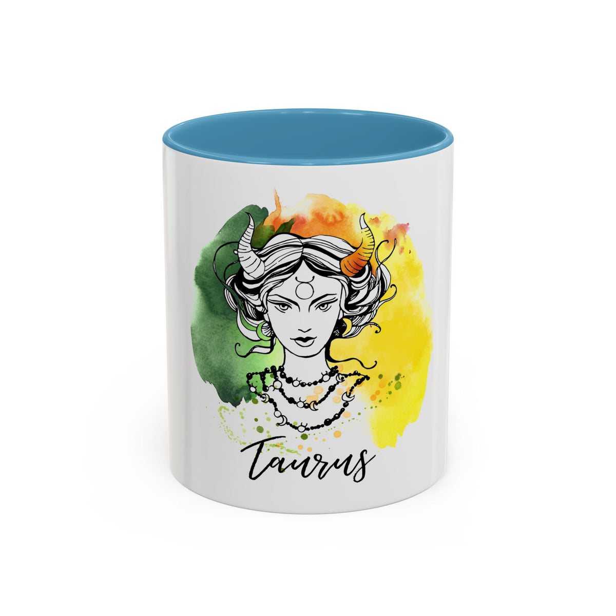 Taurus Zodiac Coffee Mug, Custom Printed 11oz & 15oz Unique Design - Ira World Art LLC