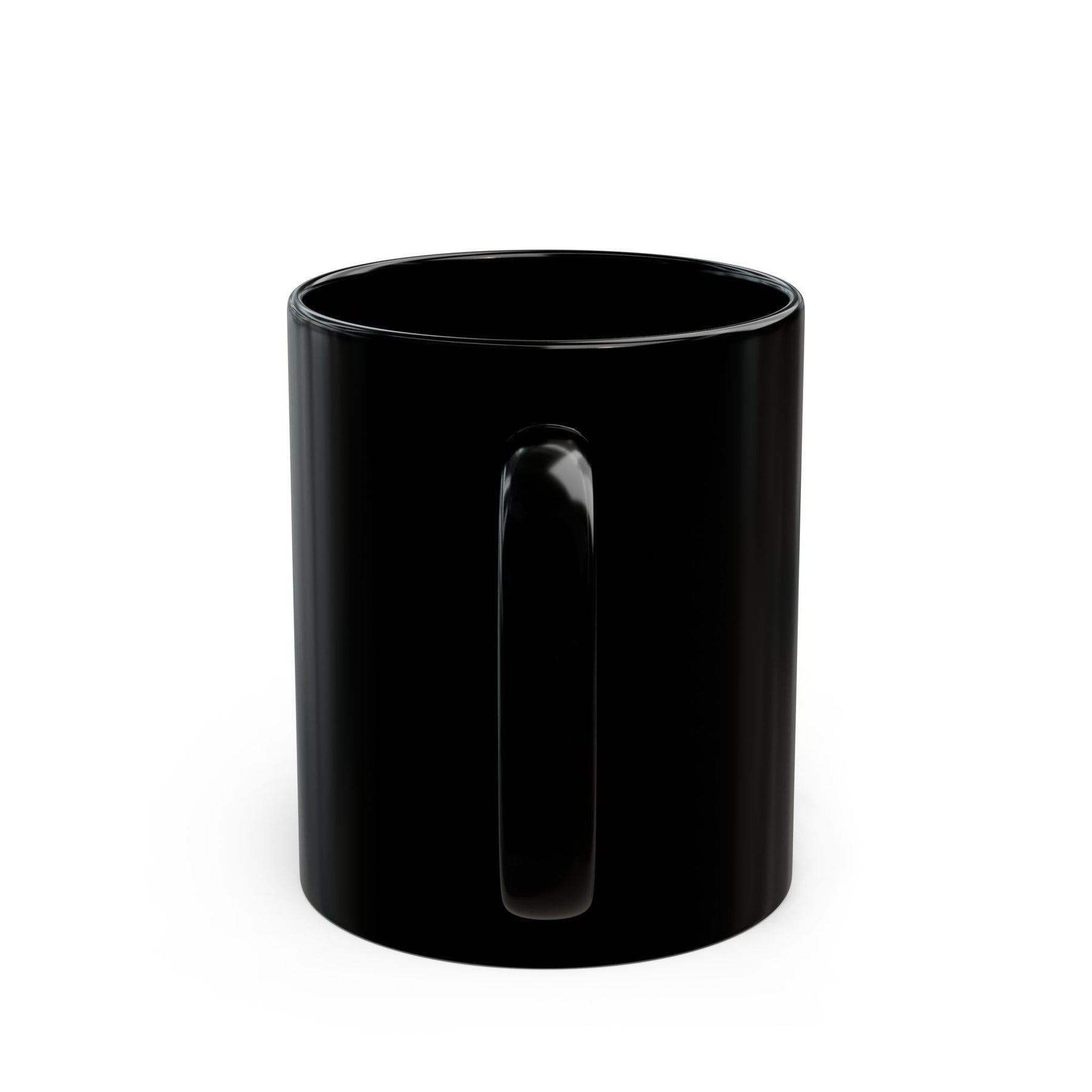 Black Ceramic Coffee Mug, Artistic 11oz & 15oz Aesthetic Birthday Gift - Ira World Art LLC