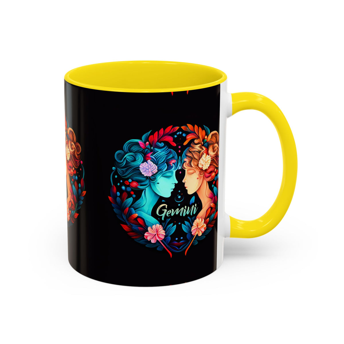 Gemini Zodiac Coffee Mug, Custom Ceramic 11oz & 15oz Colorful Design - Ira World Art LLC