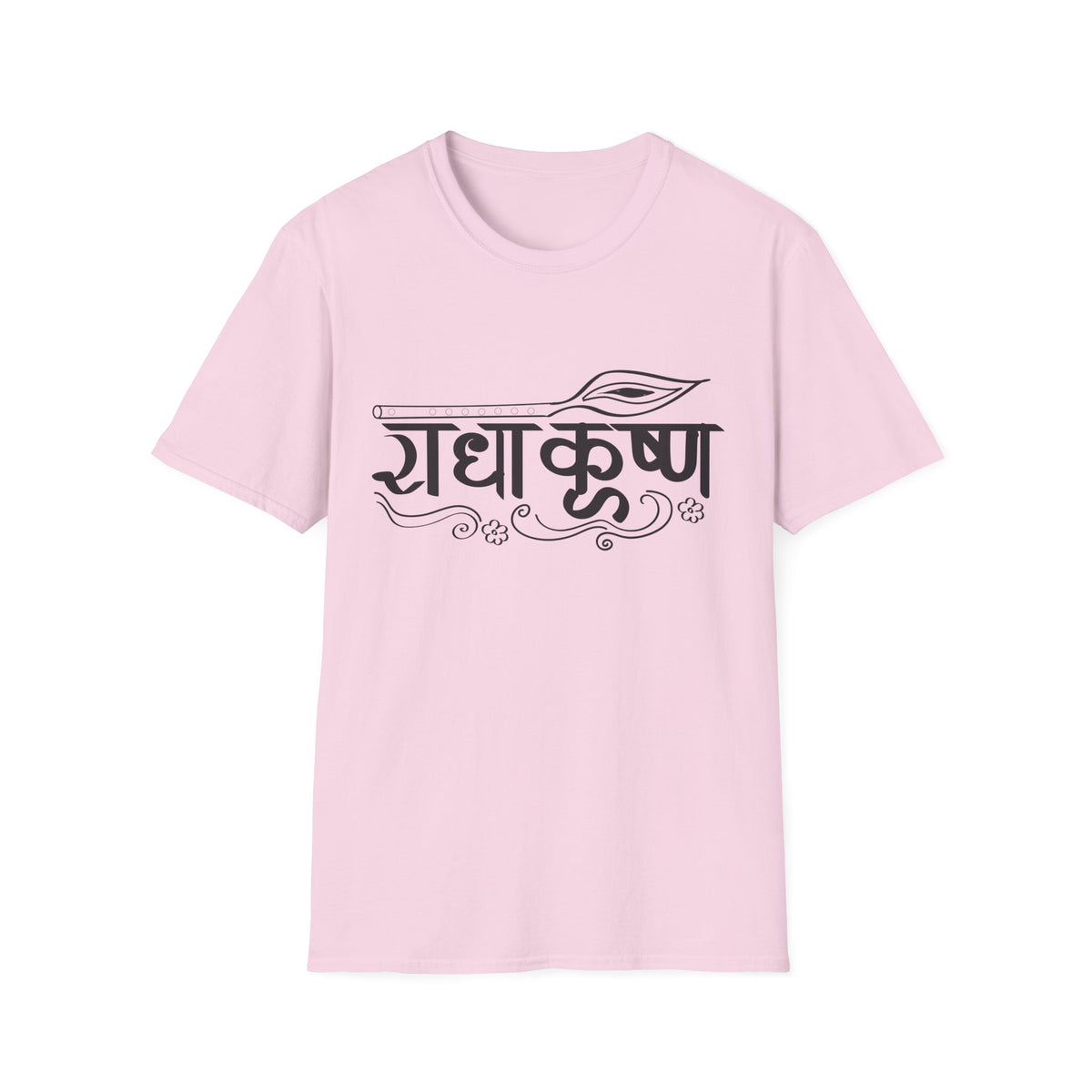 Radha Krishna Unisex T-Shirt, Hindu Deity Tee, Spiritual Printed Shirt, Yoga Apparel, Boho Top, Festival Clothing - Ira World Art LLC