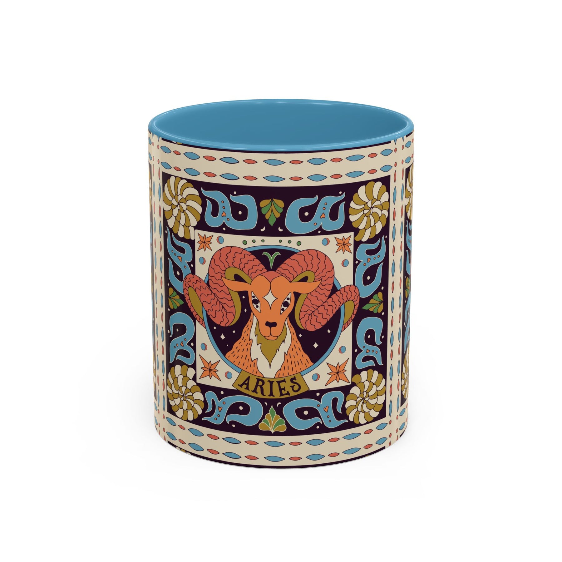 Colorful Capricorn Coffee Mug, Custom Ceramic 11oz & 15oz Zodiac Design - Ira World Art LLC