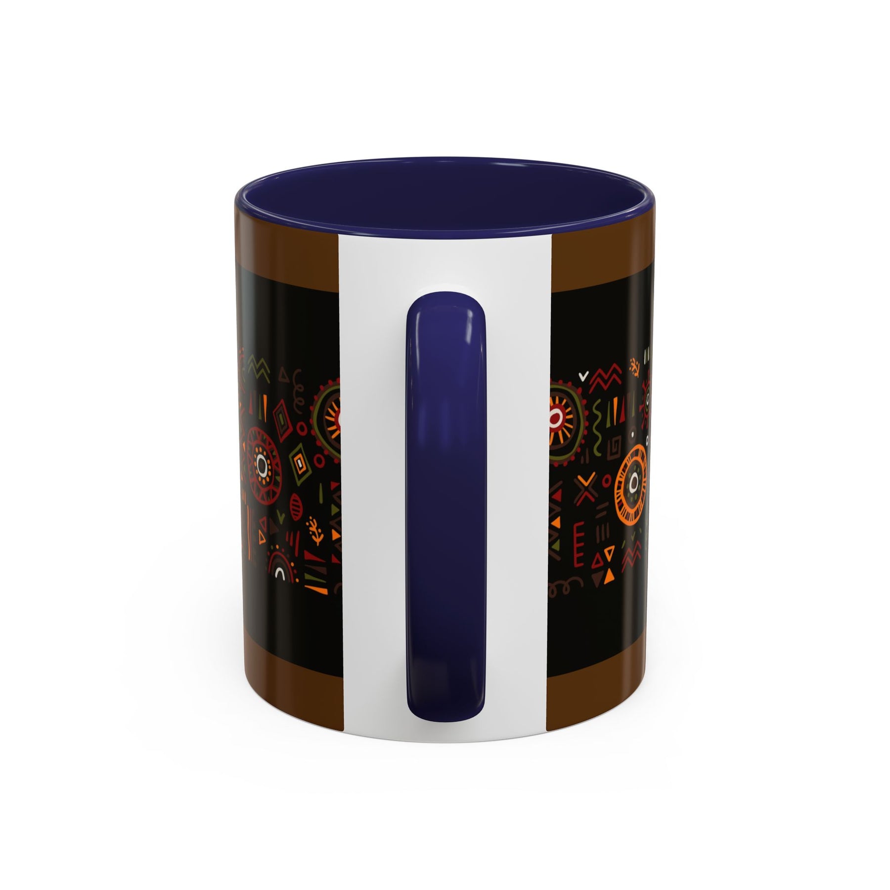 Tribal Ceramic Coffee Mug, Afrocentric Colorful Design, Custom 11oz & 15oz - Ira World Art LLC