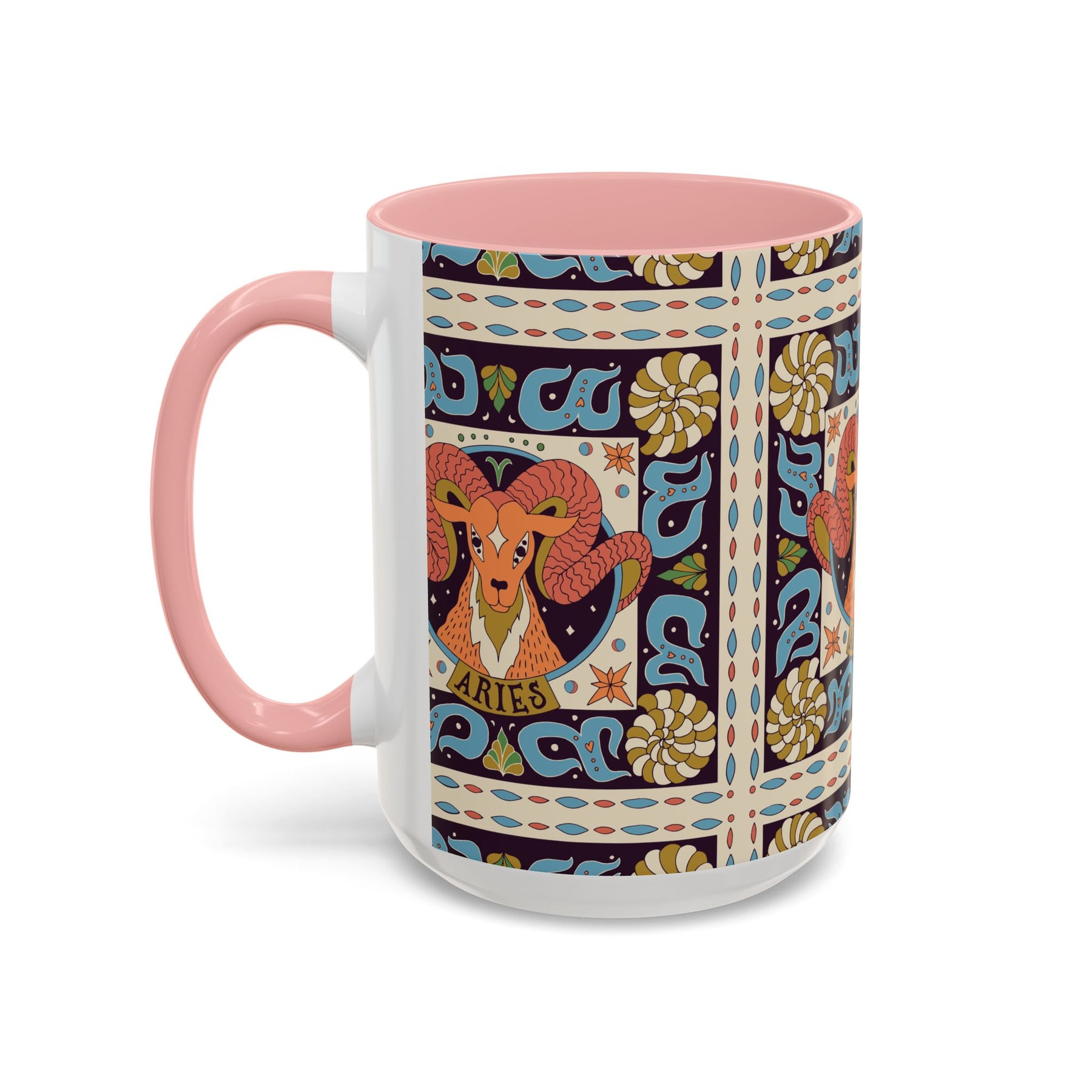 Colorful Capricorn Coffee Mug, Custom Ceramic 11oz & 15oz Zodiac Design - Ira World Art LLC
