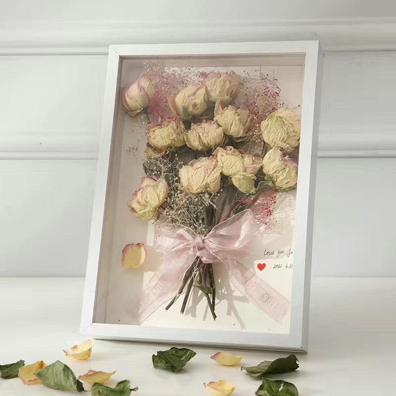 Hollow Dried Flower Photo Frame Diy Table Decoration Preserved Fresh Flower Storage Three-dimensional Handmade - Ira World Art LLC