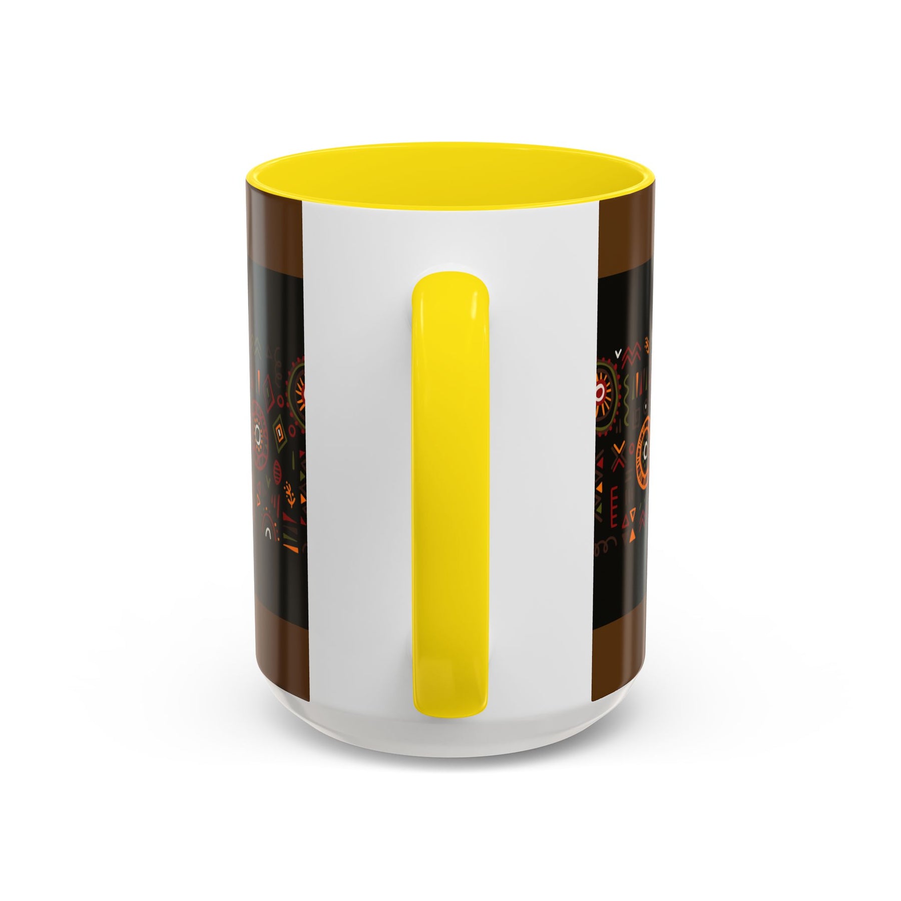 Tribal Ceramic Coffee Mug, Afrocentric Colorful Design, Custom 11oz & 15oz - Ira World Art LLC