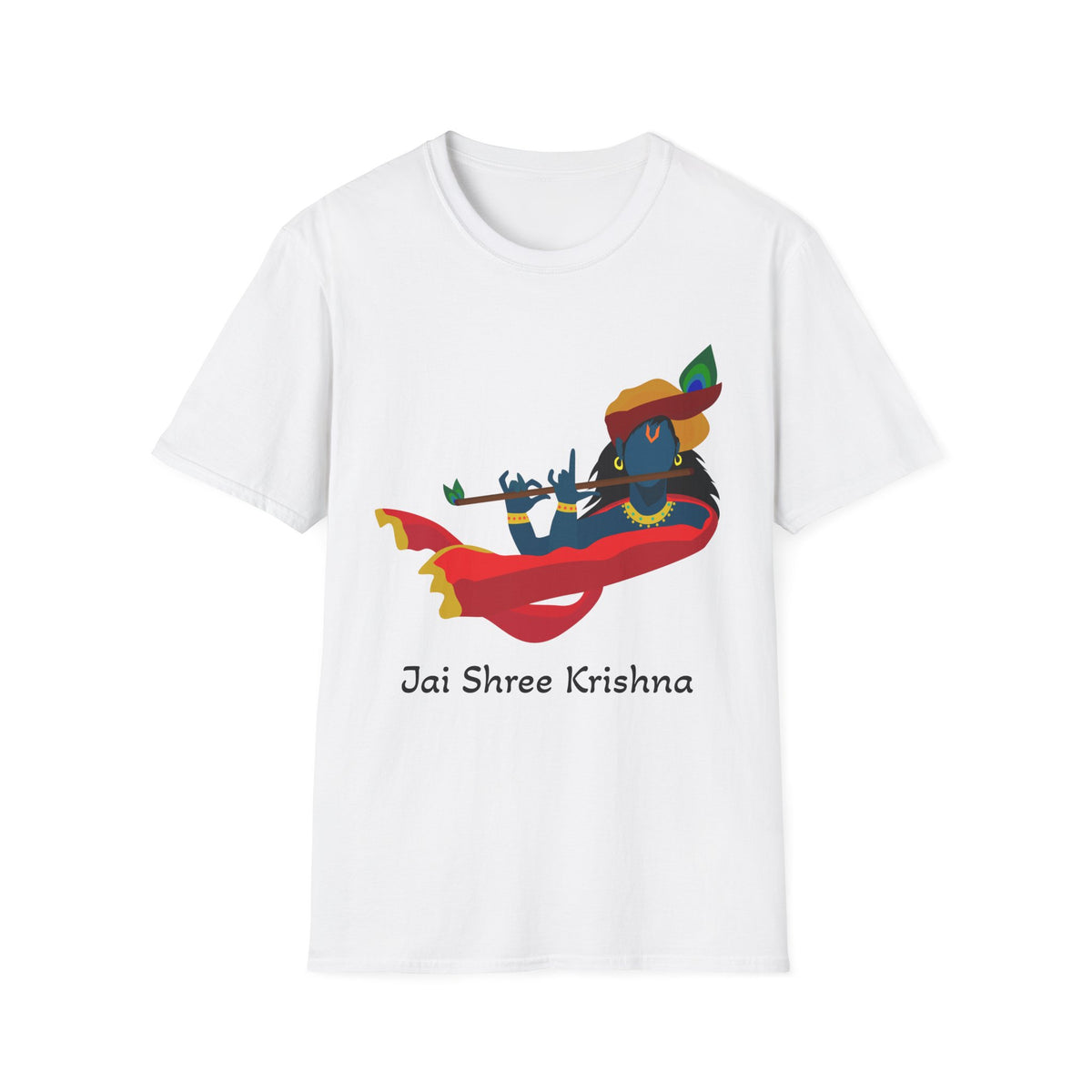 Krishna Tees Unisex T-Shirt - Indian Spiritual Clothing, Krishna Boho Shirt, Yoga Apparel, Unisex Graphic Tee, Hindu Krishna Top - Ira World Art LLC
