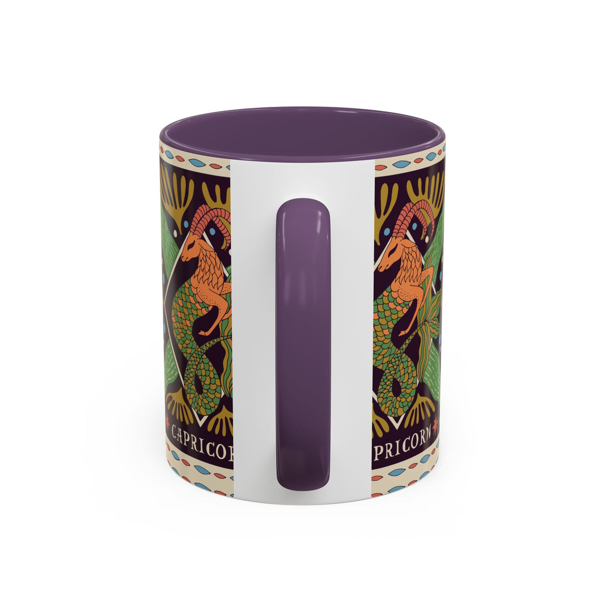 Colorful Capricorn Mug, Custom Ceramic Coffee Cup 11oz & 15oz Zodiac Design - Ira World Art LLC