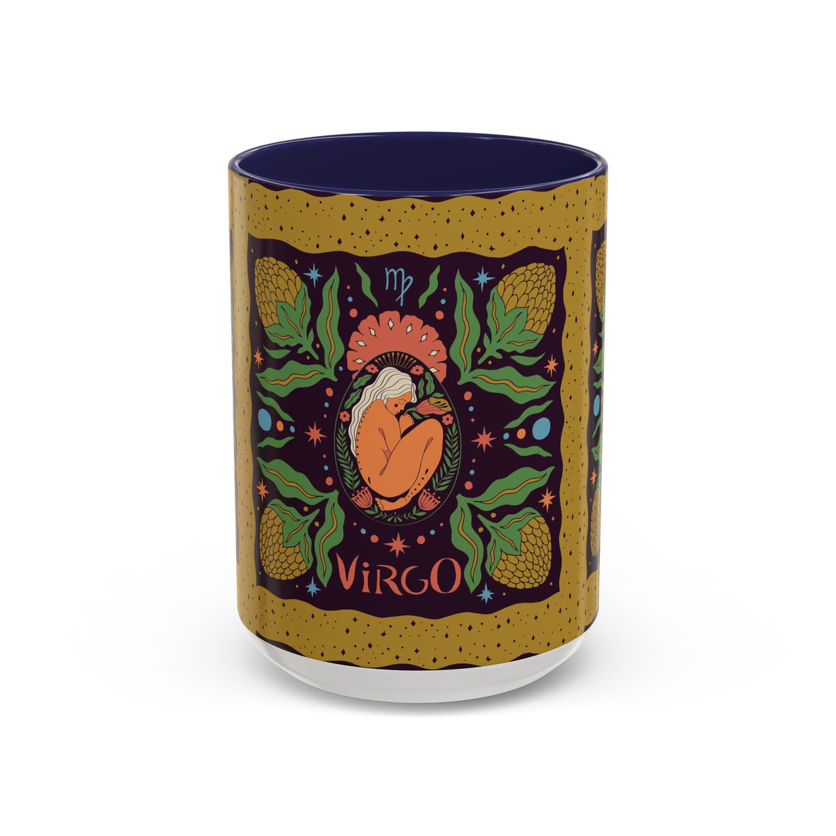 Virgo Zodiac Custom Coffee Mug, Colorful Ceramic 11oz and 15oz Design - Ira World Art LLC