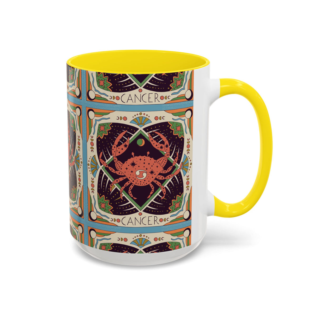 Colorful Capricorn Ceramic Mug, Custom 11oz & 15oz Zodiac Coffee Cup - Ira World Art LLC