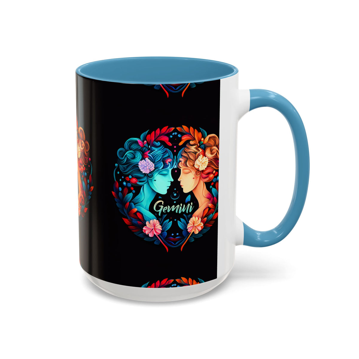 Gemini Zodiac Coffee Mug, Custom Ceramic 11oz & 15oz Colorful Design - Ira World Art LLC