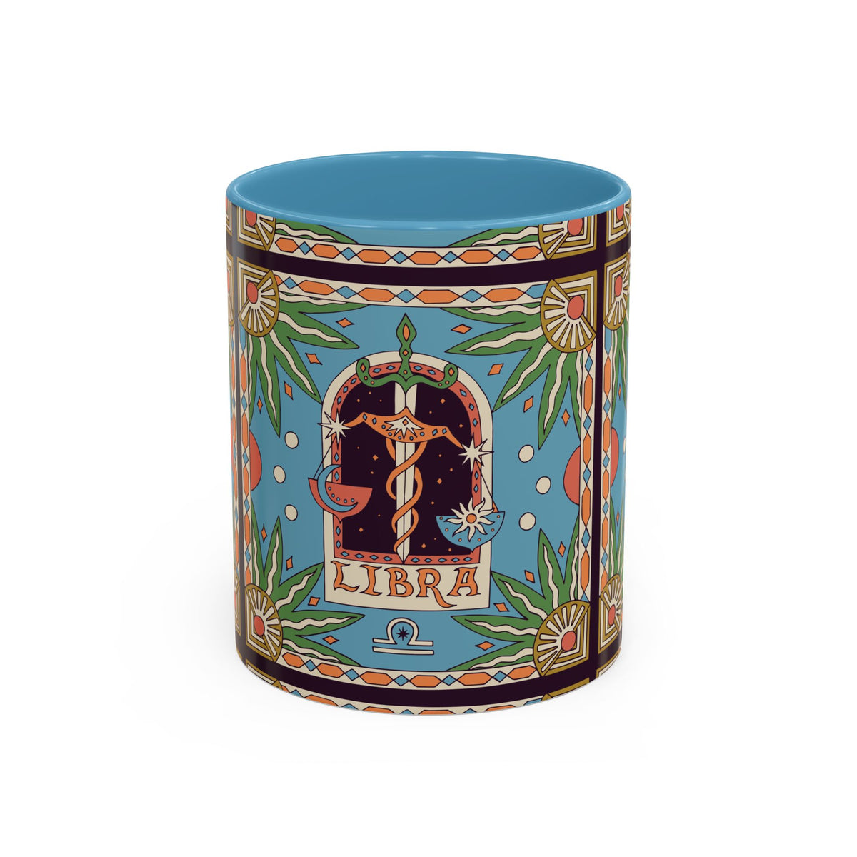 Custom Libra Coffee Mug, Colorful Ceramic 11oz & 15oz Zodiac Design - Ira World Art LLC