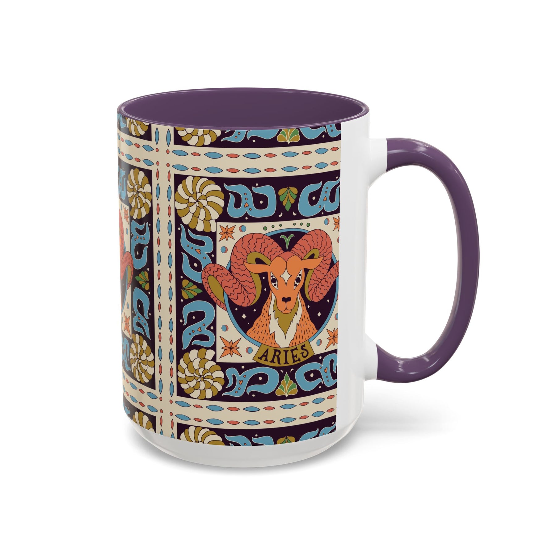 Colorful Capricorn Coffee Mug, Custom Ceramic 11oz & 15oz Zodiac Design - Ira World Art LLC