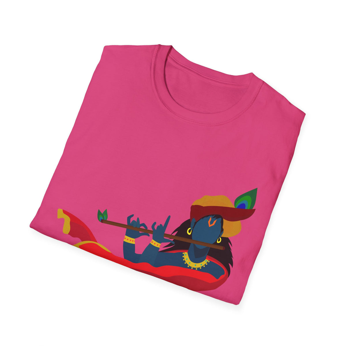 Krishna Tees Unisex T-Shirt - Indian Spiritual Clothing, Krishna Boho Shirt, Yoga Apparel, Unisex Graphic Tee, Hindu Krishna Top - Ira World Art LLC
