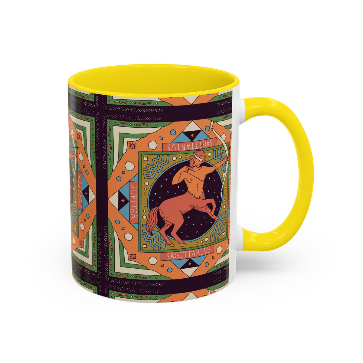 Sagittarius Custom Coffee Mug, Vibrant 11oz & 15oz Unique Printed Design - Ira World Art LLC