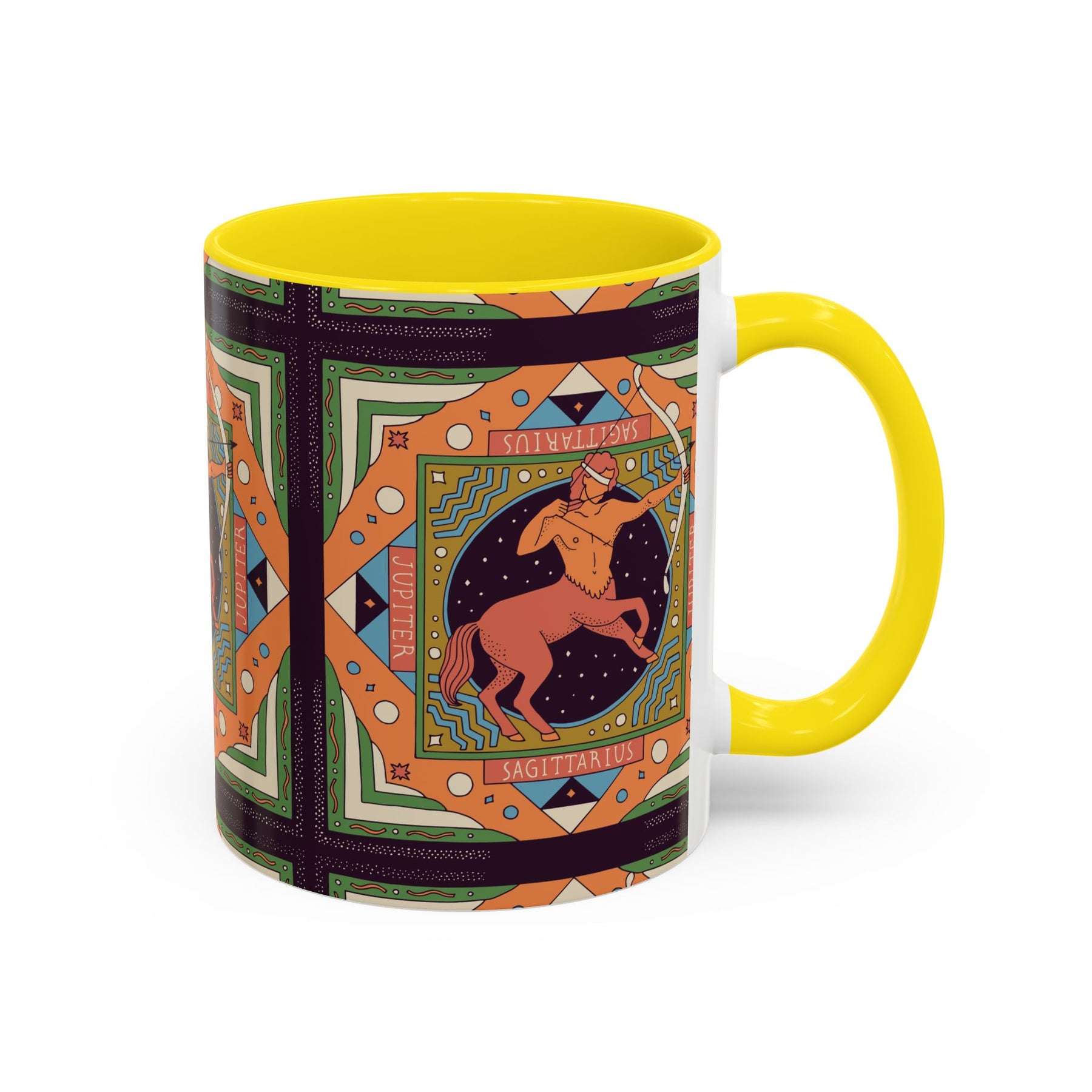 Sagittarius Custom Coffee Mug, Vibrant 11oz & 15oz Unique Printed Design - Ira World Art LLC