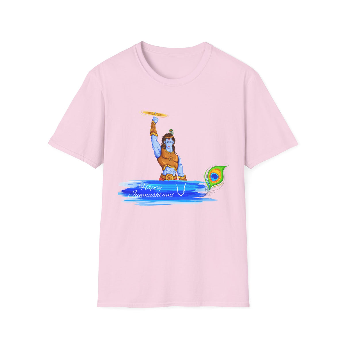 Krishna with Sudarshan Chakra Unisex T-Shirt, Hindu God Tee, Spirituality Shirt, Religious Apparel, Yoga Top - Ira World Art LLC