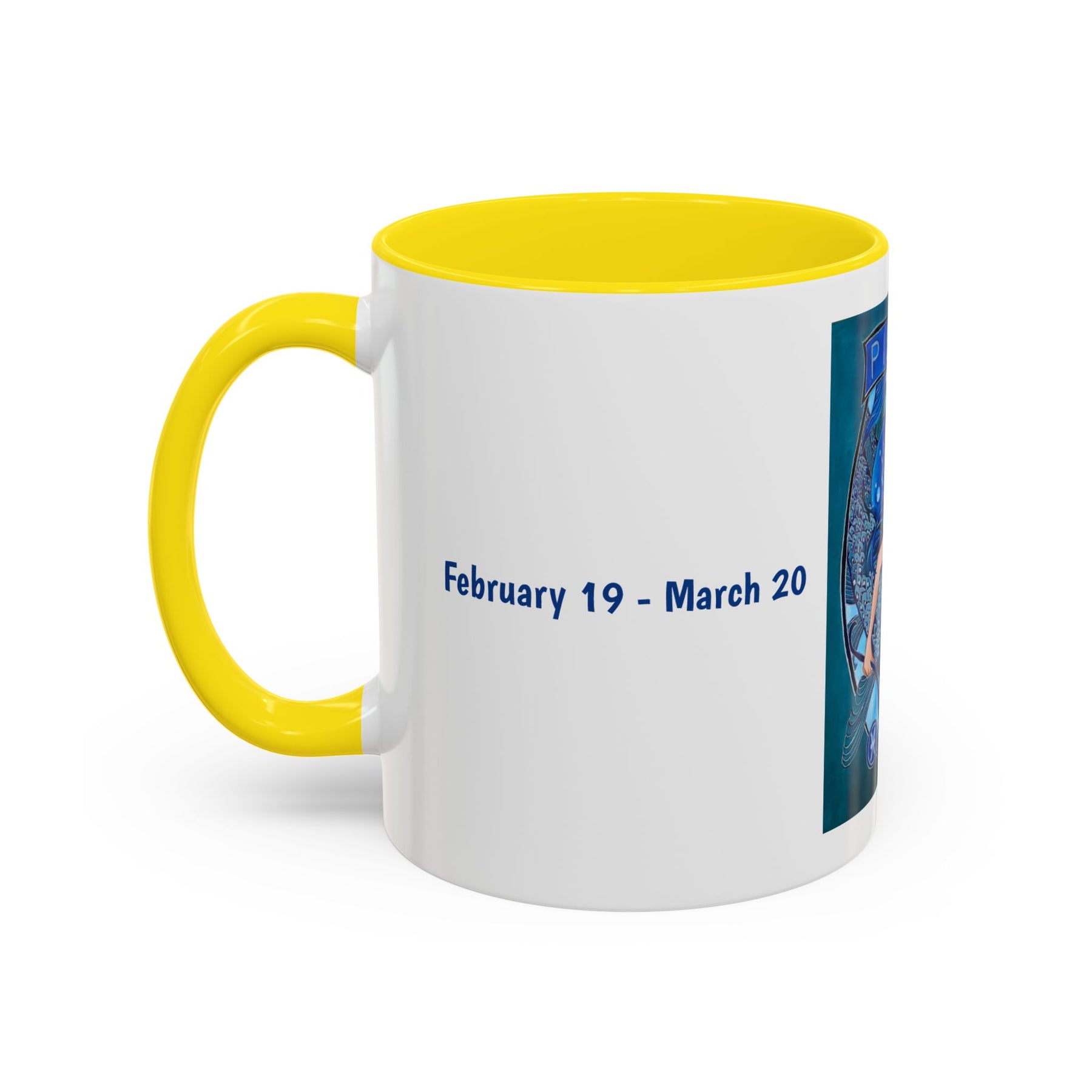 Pisces Zodiac Mug, Colorful Ceramic Fish Mug Design, Cute 11oz Cup - Ira World Art LLC
