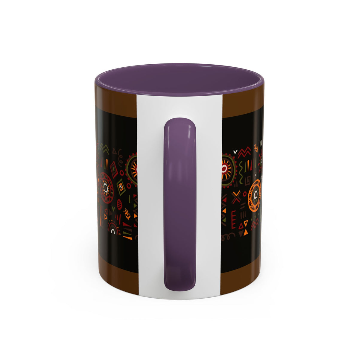 Tribal Ceramic Coffee Mug, Afrocentric Colorful Design, Custom 11oz & 15oz - Ira World Art LLC