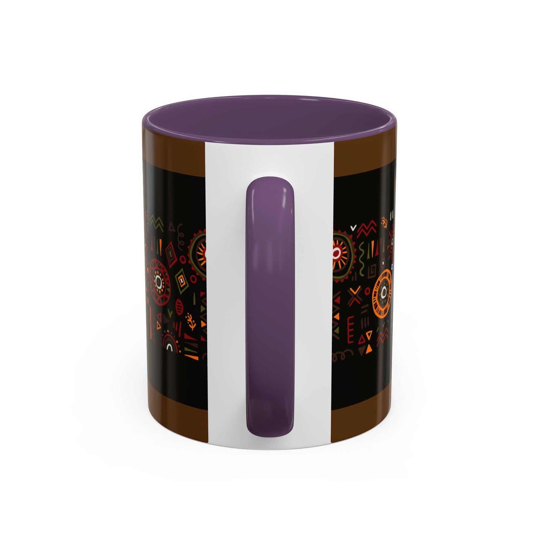 Tribal Ceramic Coffee Mug, Afrocentric Colorful Design, Custom 11oz & 15oz - Ira World Art LLC