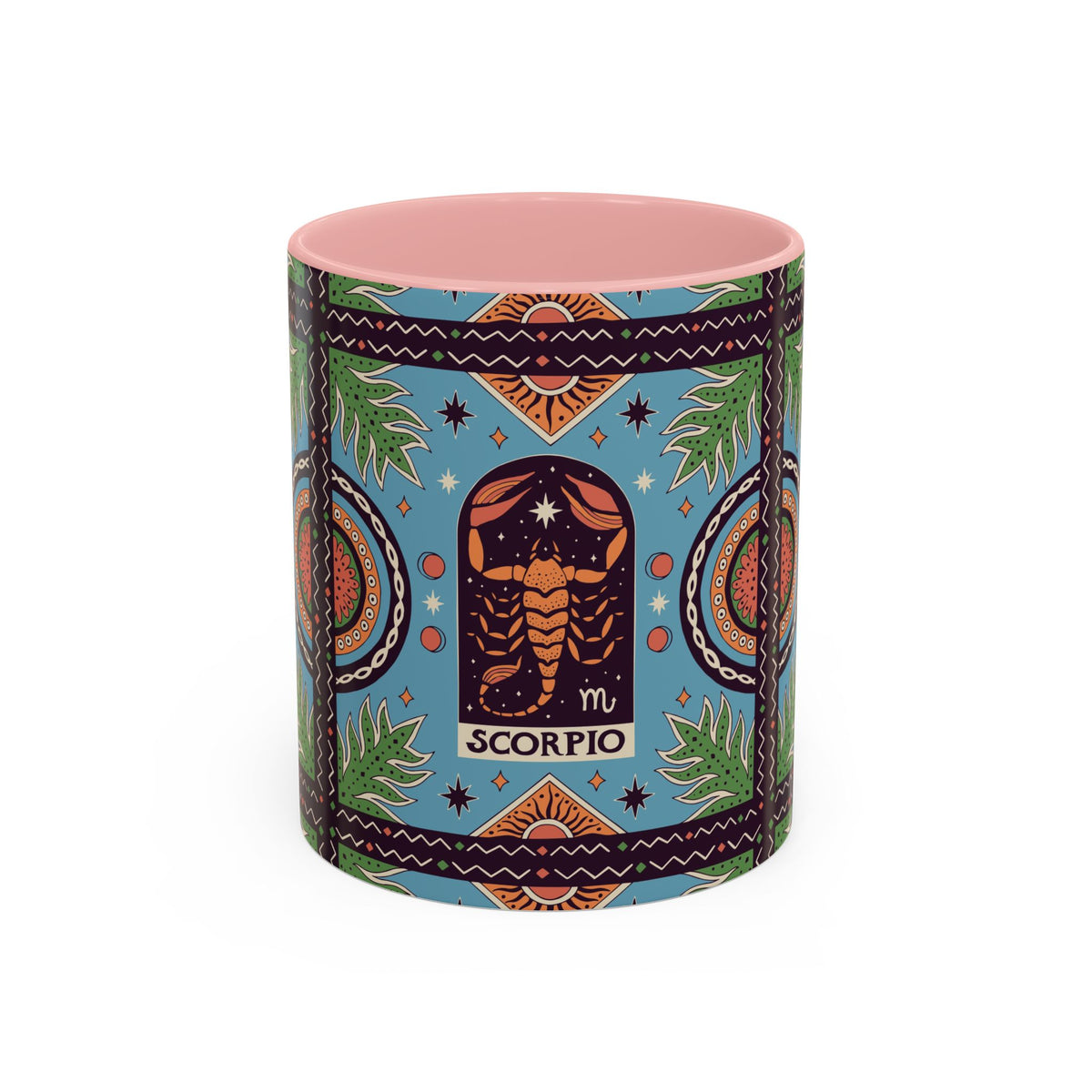 Colorful Scorpio Zodiac Ceramic Mug, Custom 11oz & 15oz Coffee Cup Design - Ira World Art LLC