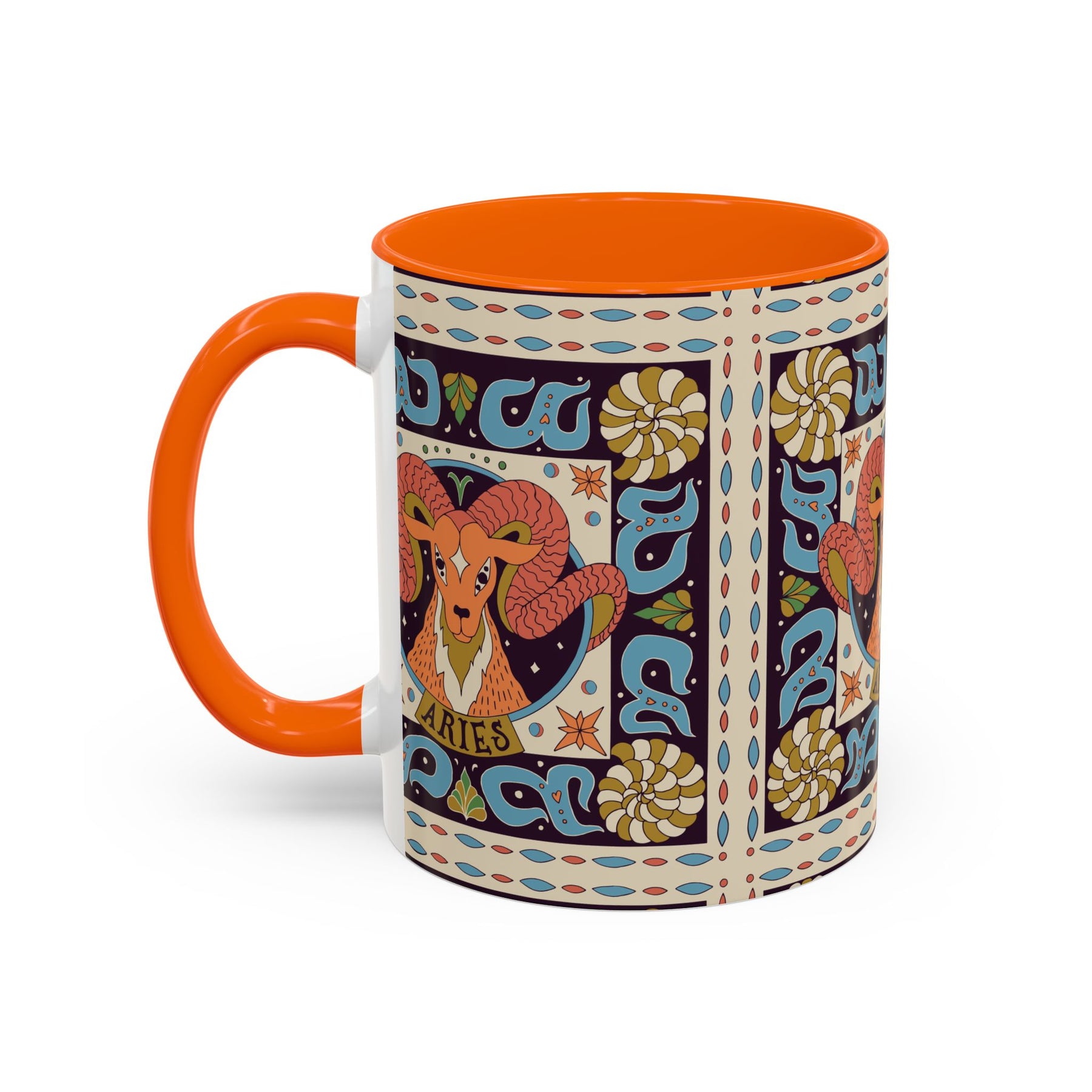 Colorful Capricorn Coffee Mug, Custom Ceramic 11oz & 15oz Zodiac Design - Ira World Art LLC