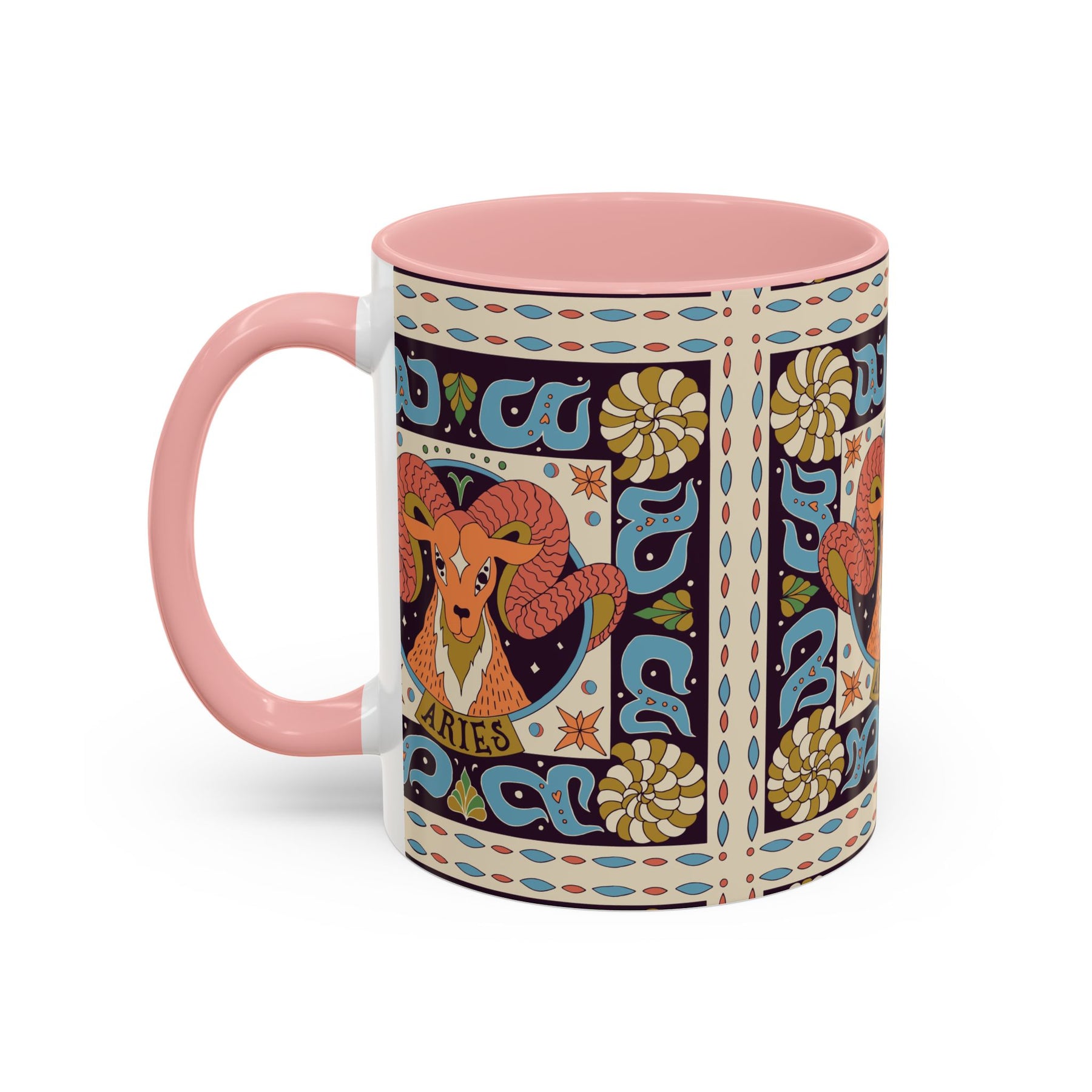 Colorful Capricorn Coffee Mug, Custom Ceramic 11oz & 15oz Zodiac Design - Ira World Art LLC