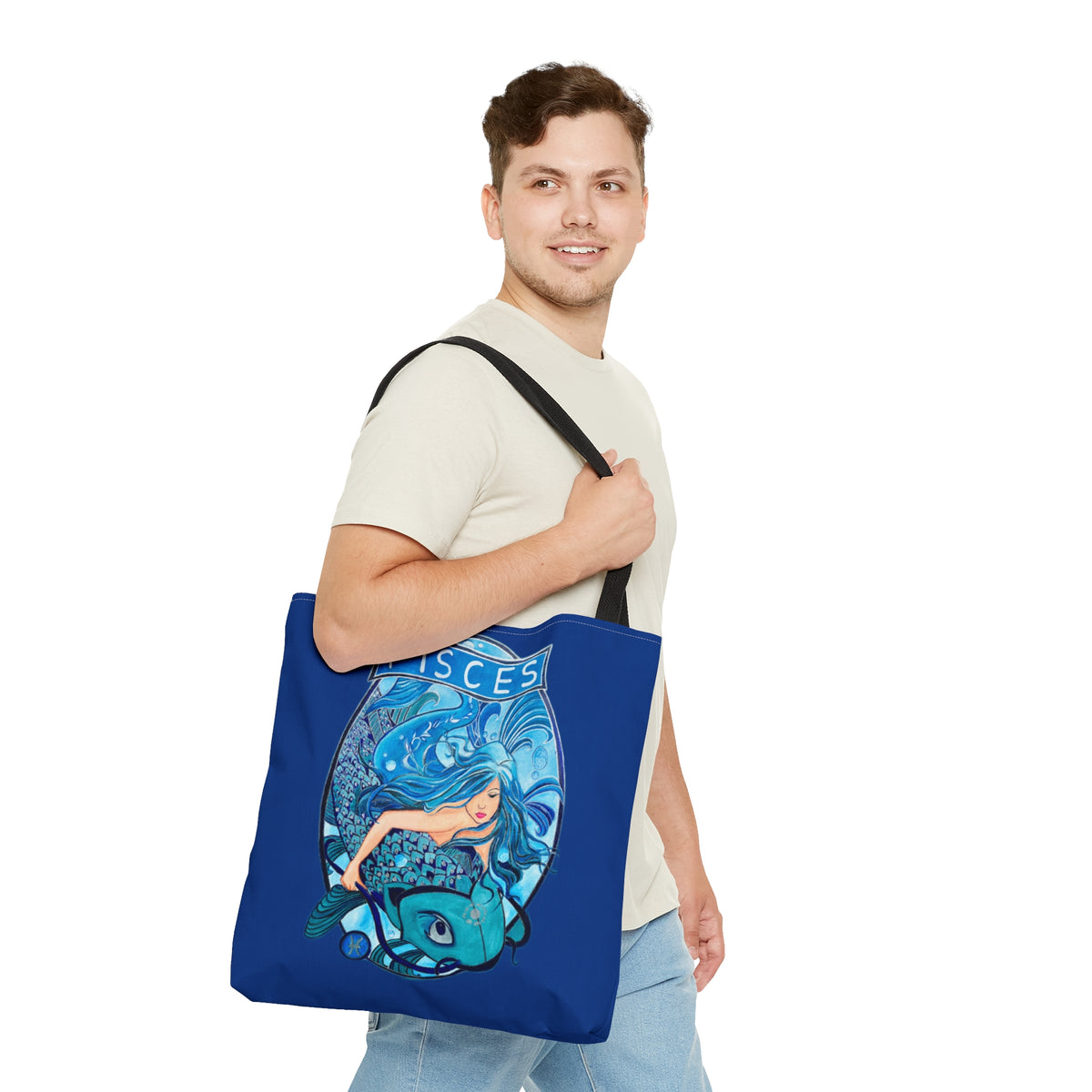 Pisces Vibes Tote Bag – Carry the Mystique of the Zodiac Everywhere! - Ira World Art LLC