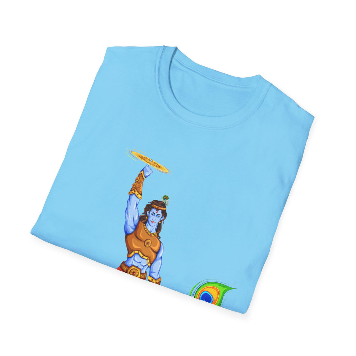 Krishna with Sudarshan Chakra Unisex T-Shirt, Hindu God Tee, Spirituality Shirt, Religious Apparel, Yoga Top - Ira World Art LLC