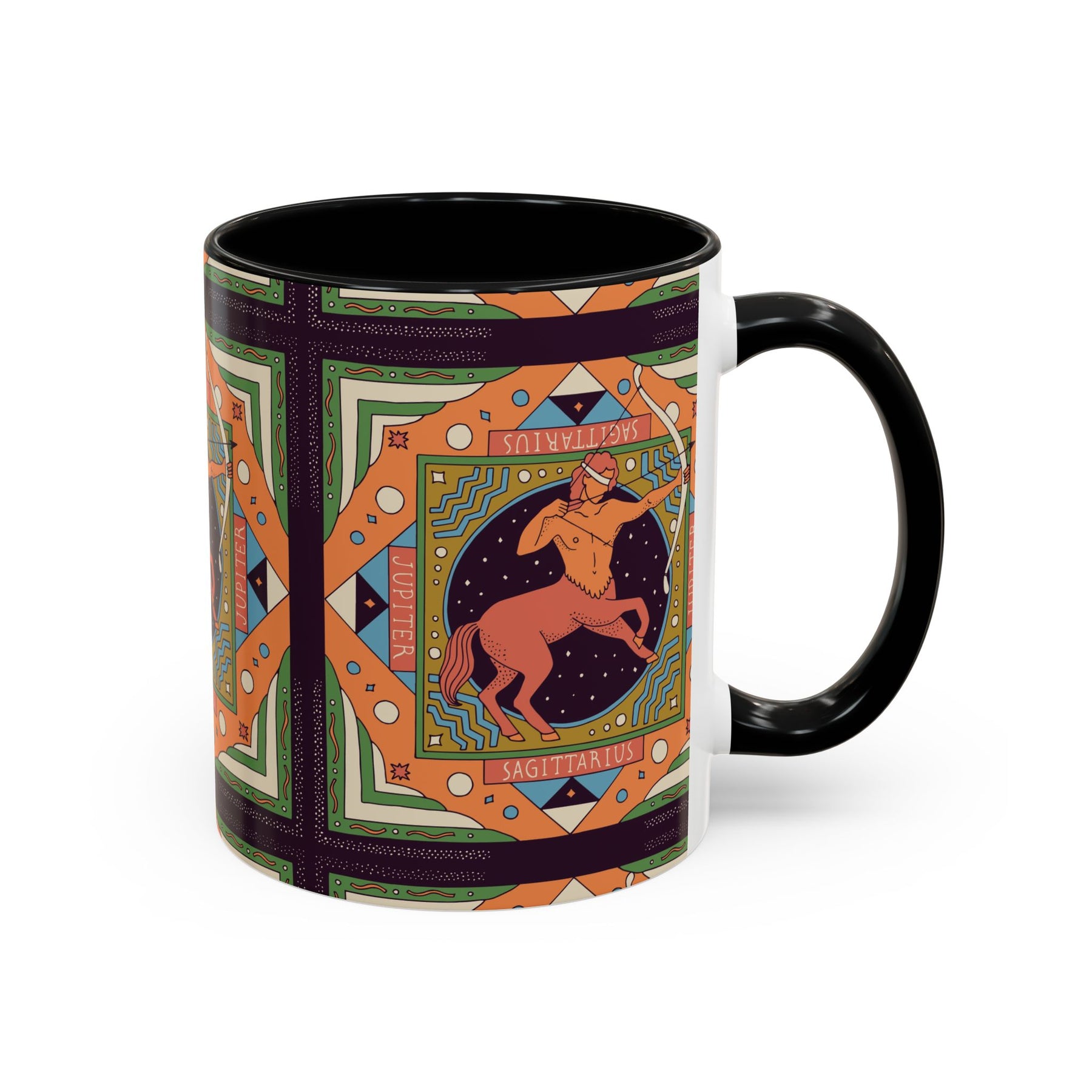 Sagittarius Custom Coffee Mug, Vibrant 11oz & 15oz Unique Printed Design - Ira World Art LLC
