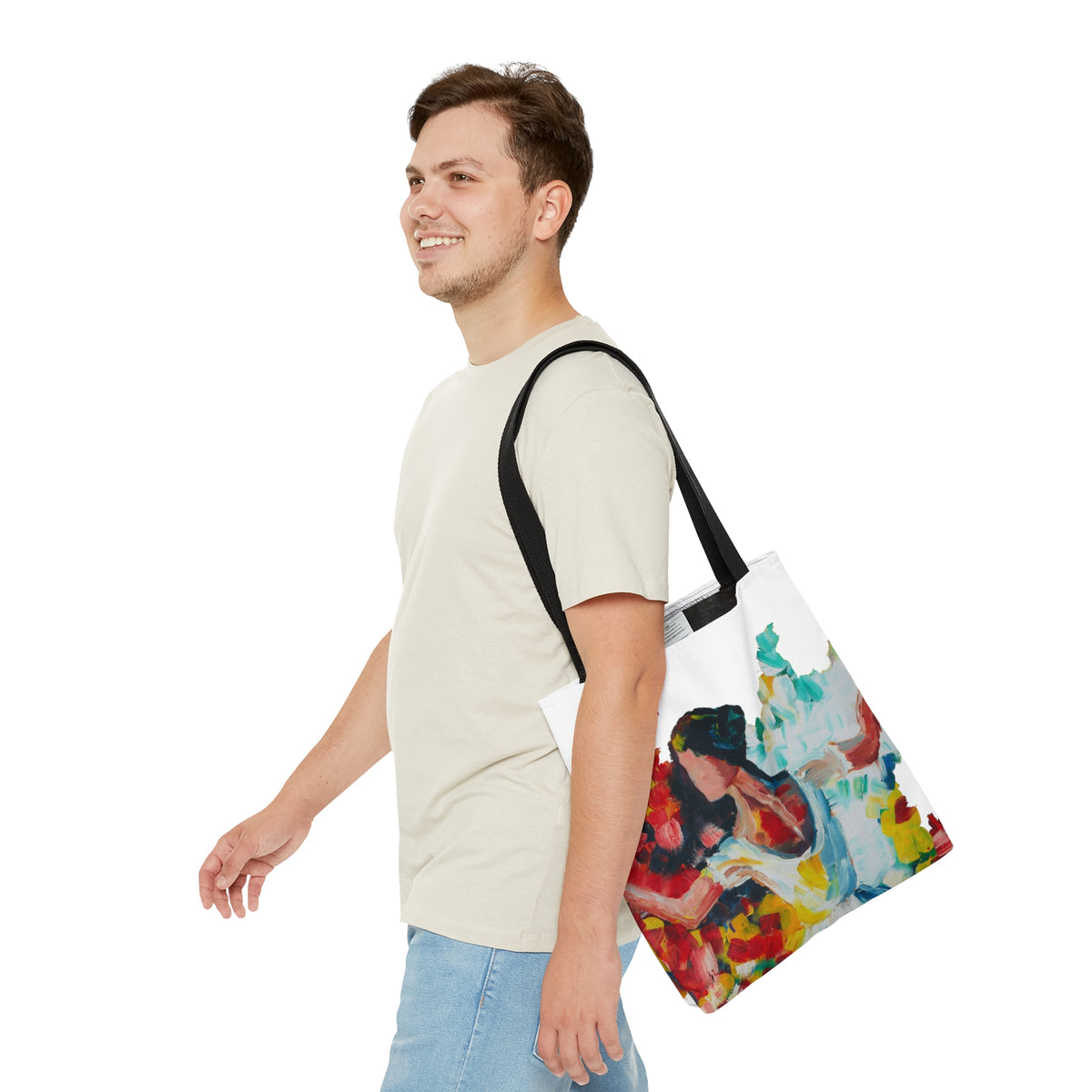 Dance Through Life: Tote Bag with Dancing Girl Print – Stylish and Spacious Companion for Every Occasion - Ira World Art LLC