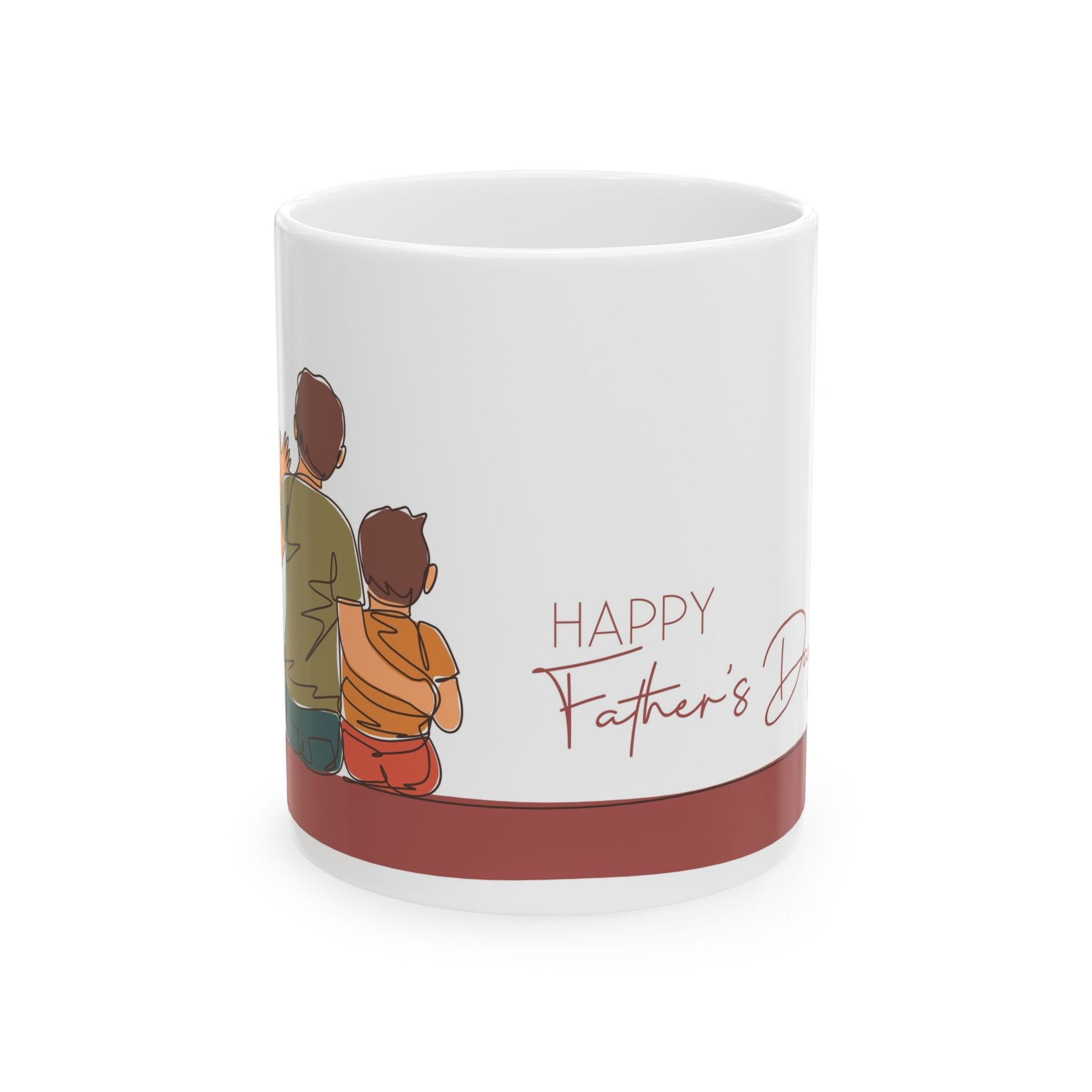 Colorful Ceramic Mug for Dad, 15oz Watercolor Gift for Father’s Day - Ira World Art LLC