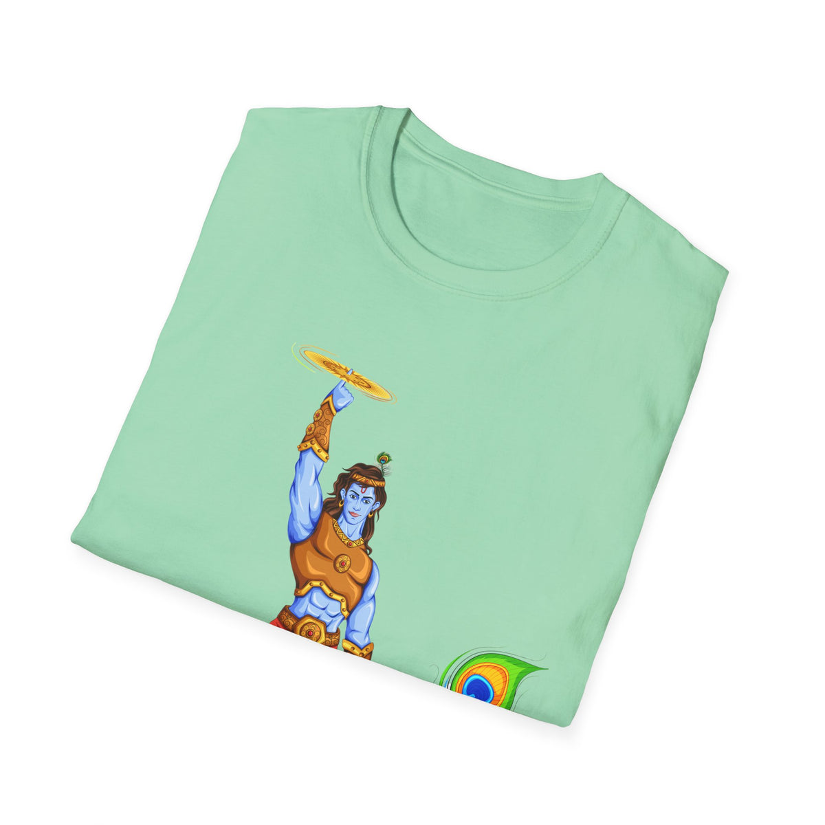 Krishna with Sudarshan Chakra Unisex T-Shirt, Hindu God Tee, Spirituality Shirt, Religious Apparel, Yoga Top - Ira World Art LLC