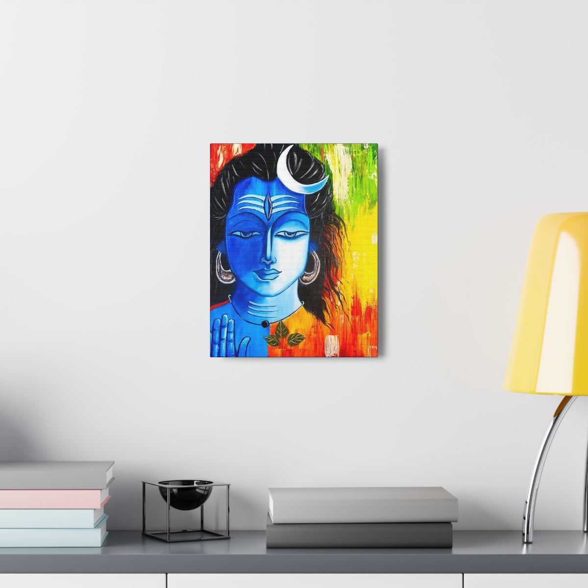 Divine Reverie: Lord Shiva Acrylic Painting on Canvas Print - Ira World Art LLC