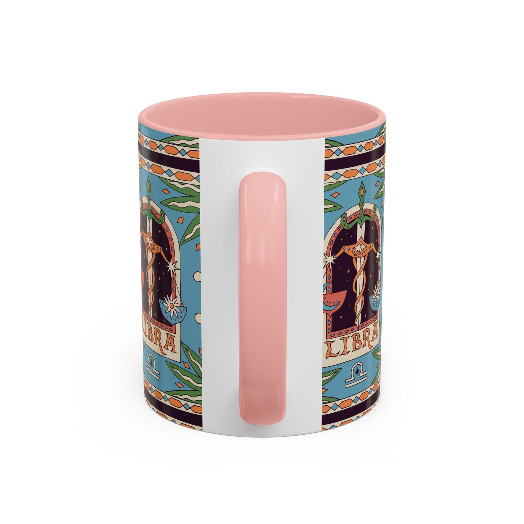 Custom Libra Coffee Mug, Colorful Ceramic 11oz & 15oz Zodiac Design - Ira World Art LLC