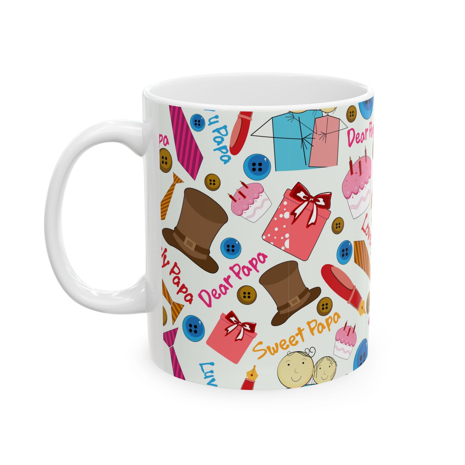 Dad Cup Ceramic Coffee Mug, Unique Gift for Father’s Day, 15oz Decor - Ira World Art LLC